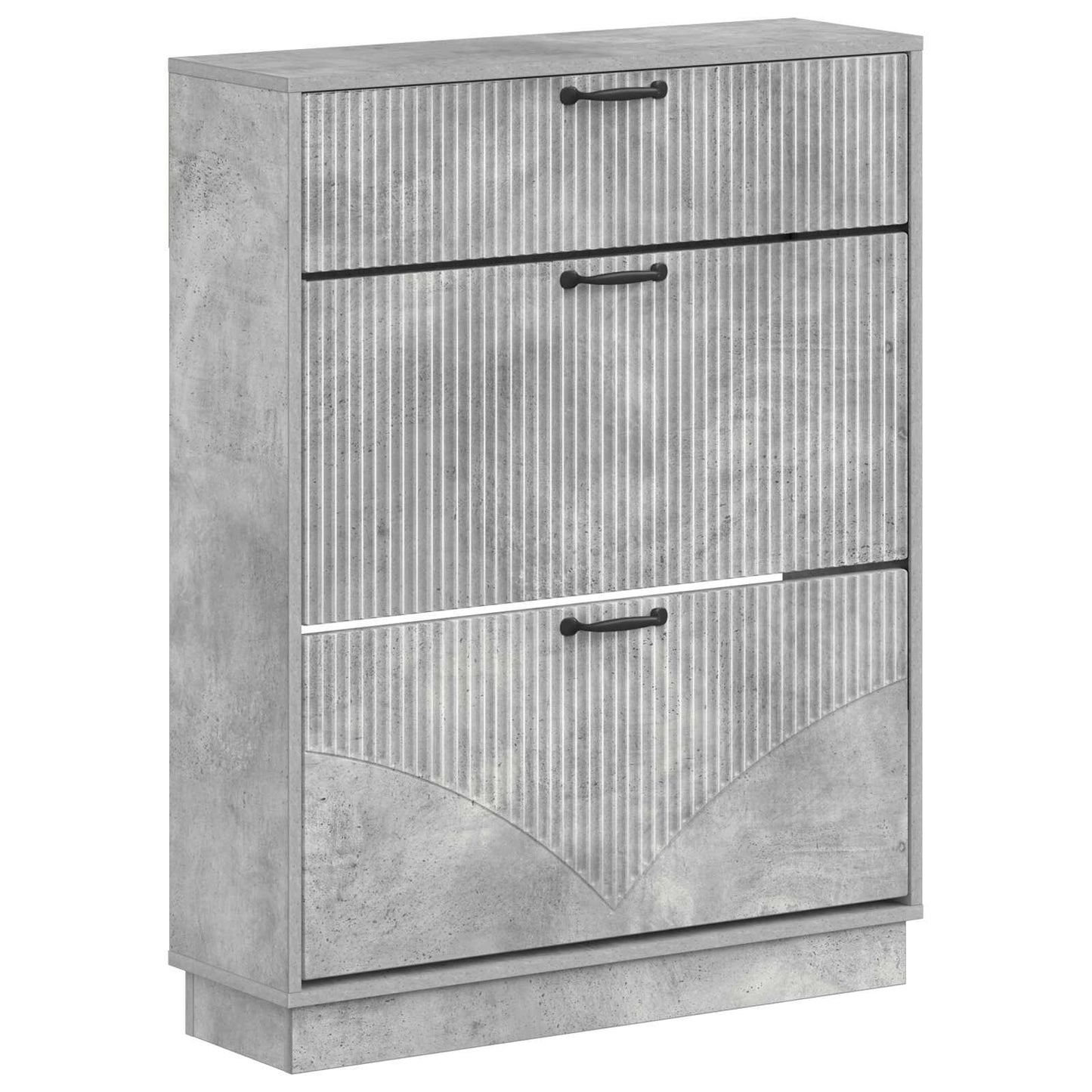 Cipőszekrény HOORN 78 x 24 x 100 cm Szerelt Fa Betonszürke
