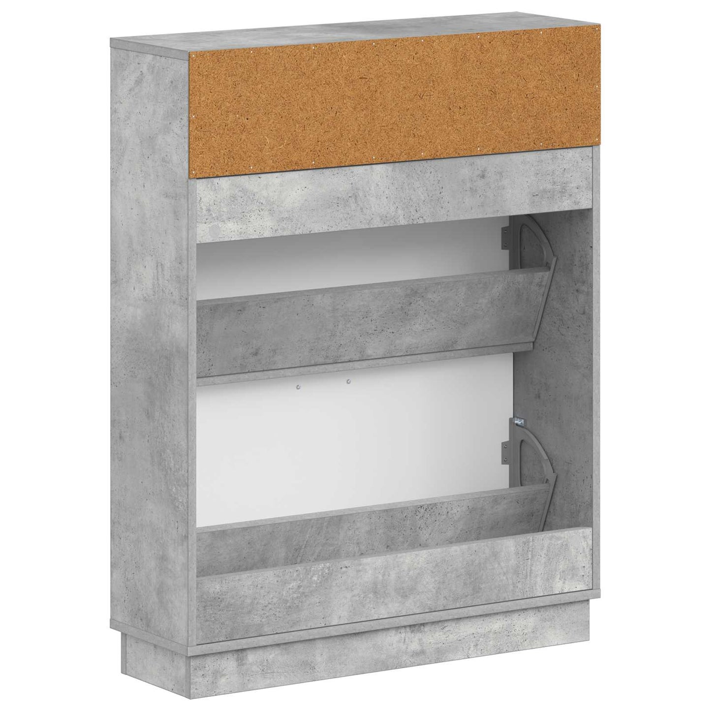 Cipőszekrény HOORN 78 x 24 x 100 cm Szerelt Fa Betonszürke