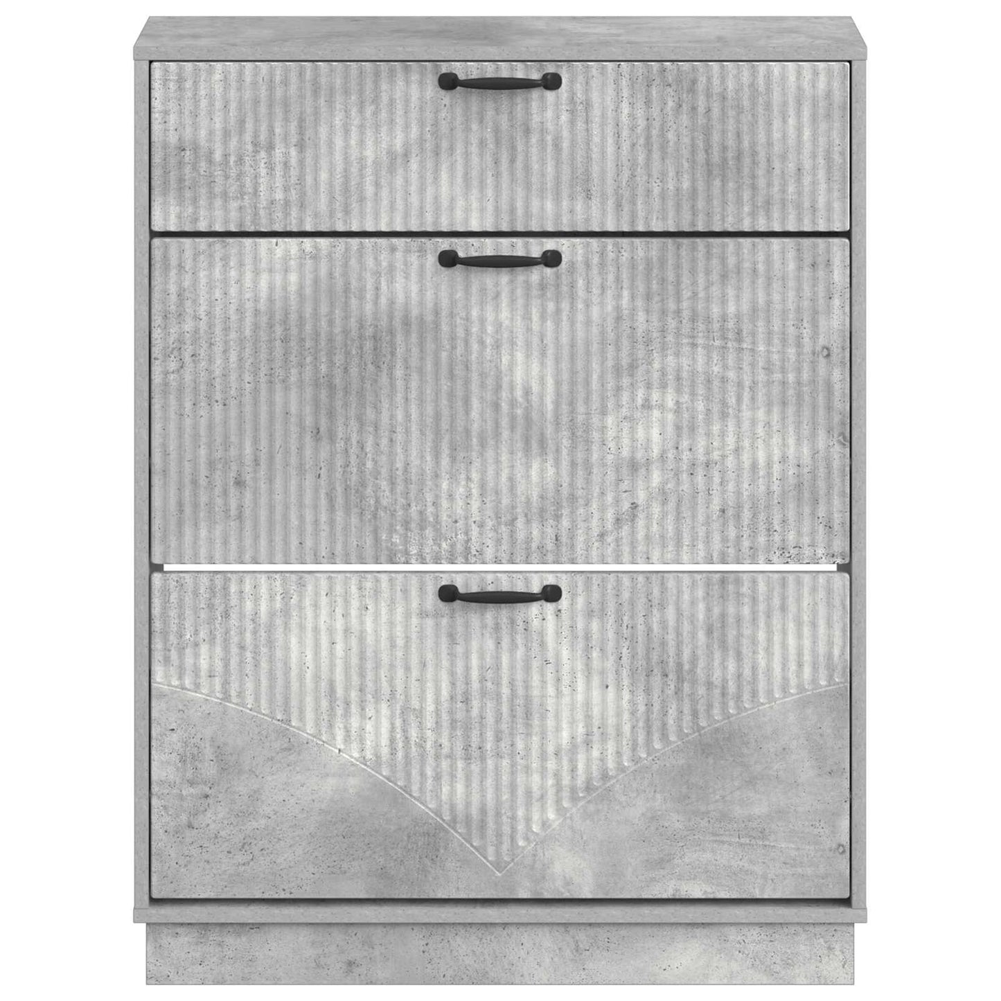 Cipőszekrény HOORN 78 x 24 x 100 cm Szerelt Fa Betonszürke