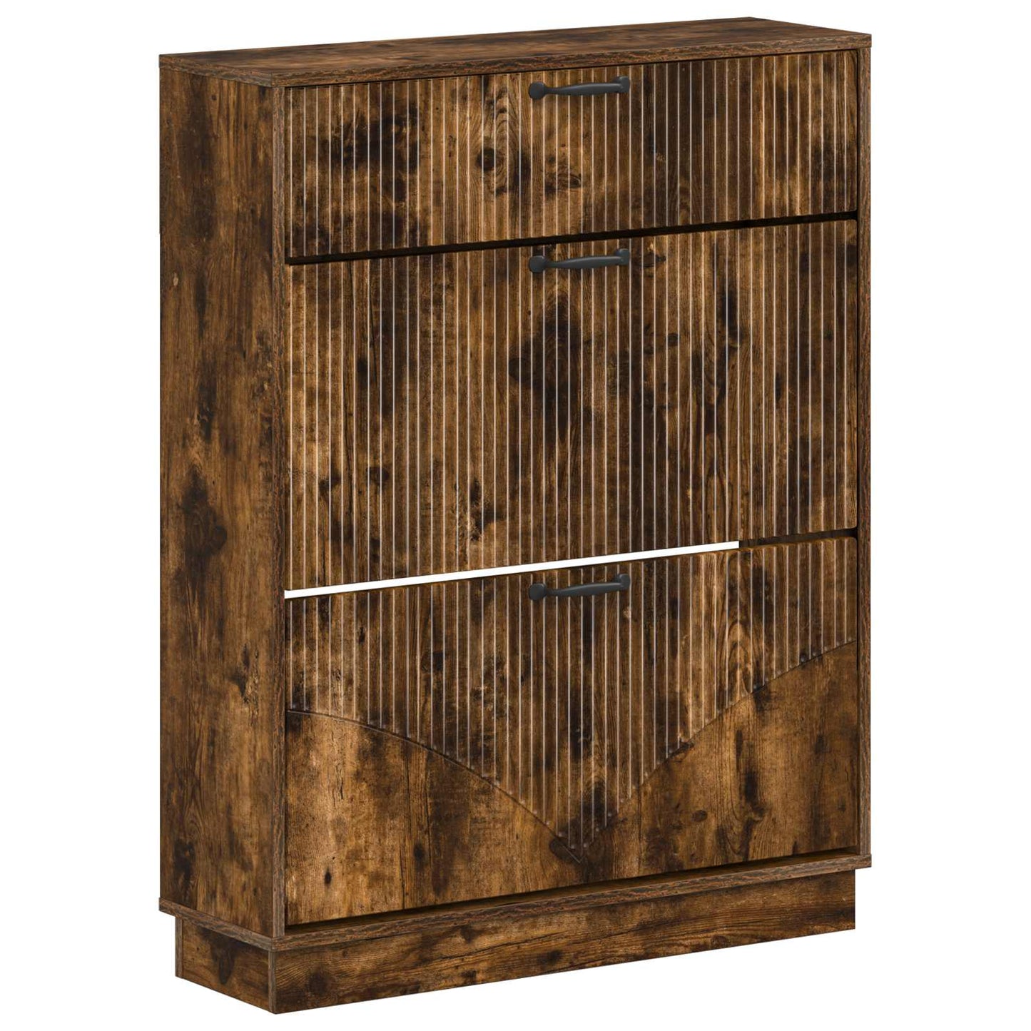 Cipőszekrény HOORN 78 x 24 x 100 cm Szerelt Fa Füstös Tölgy