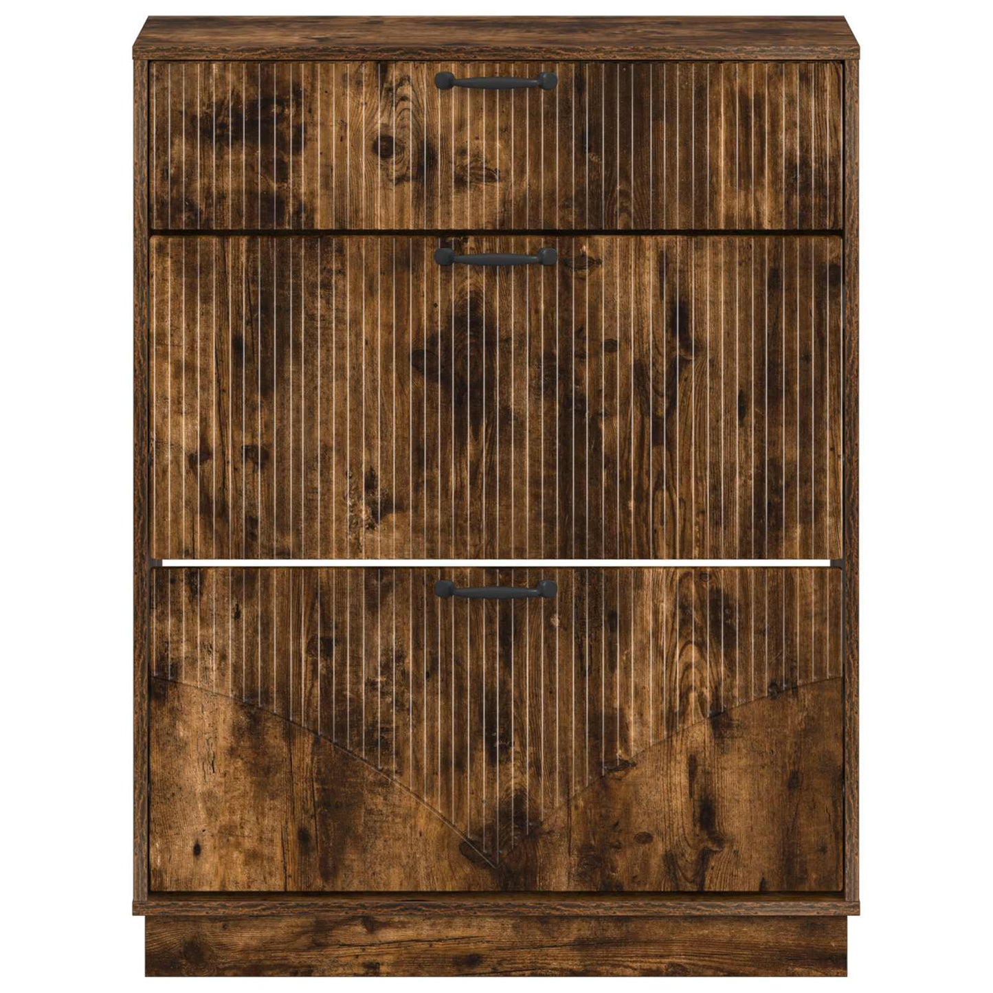 Cipőszekrény HOORN 78 x 24 x 100 cm Szerelt Fa Füstös Tölgy