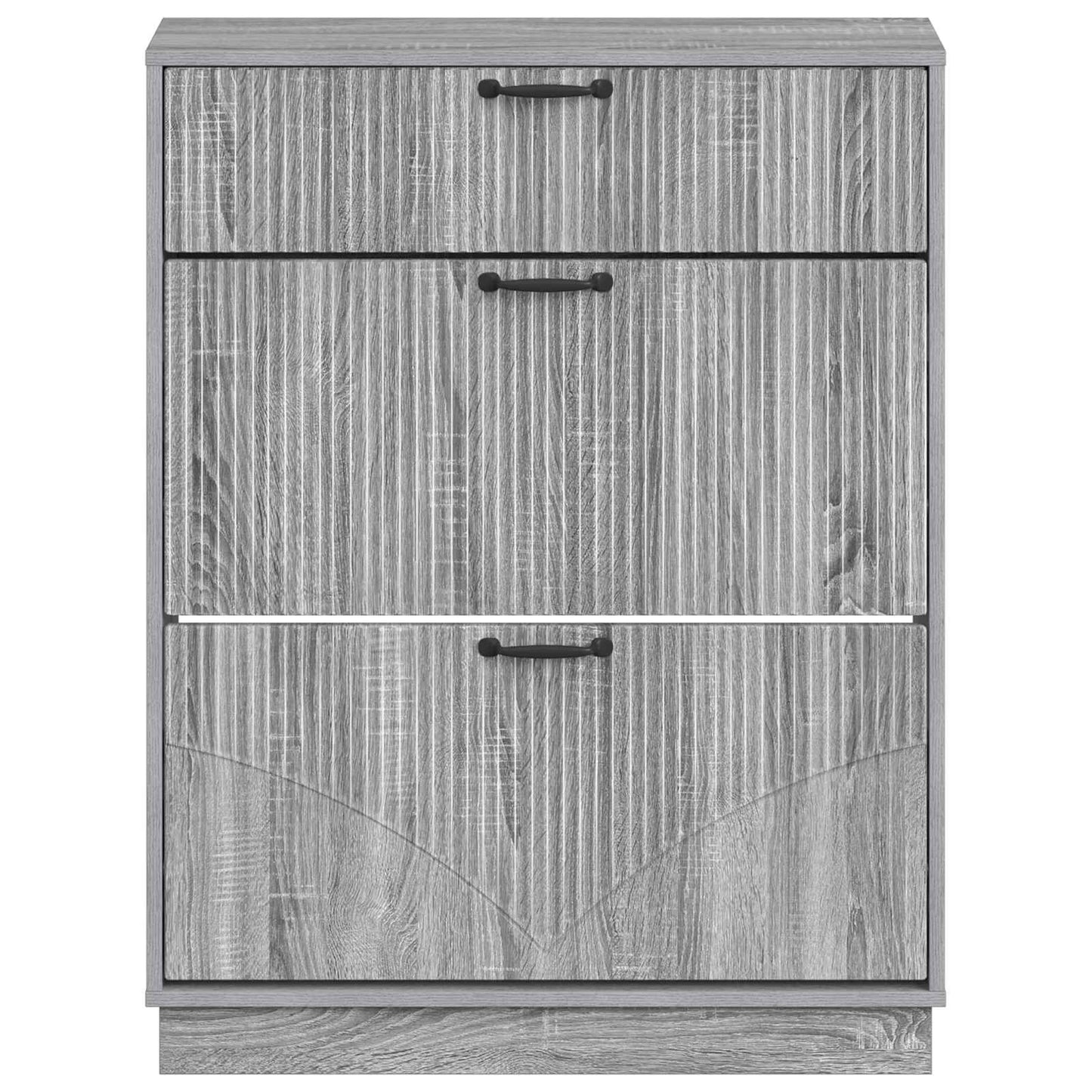 Cipőszekrény HOORN 78 x 24 x 100 cm Szerelt Fa Szürke Sonoma