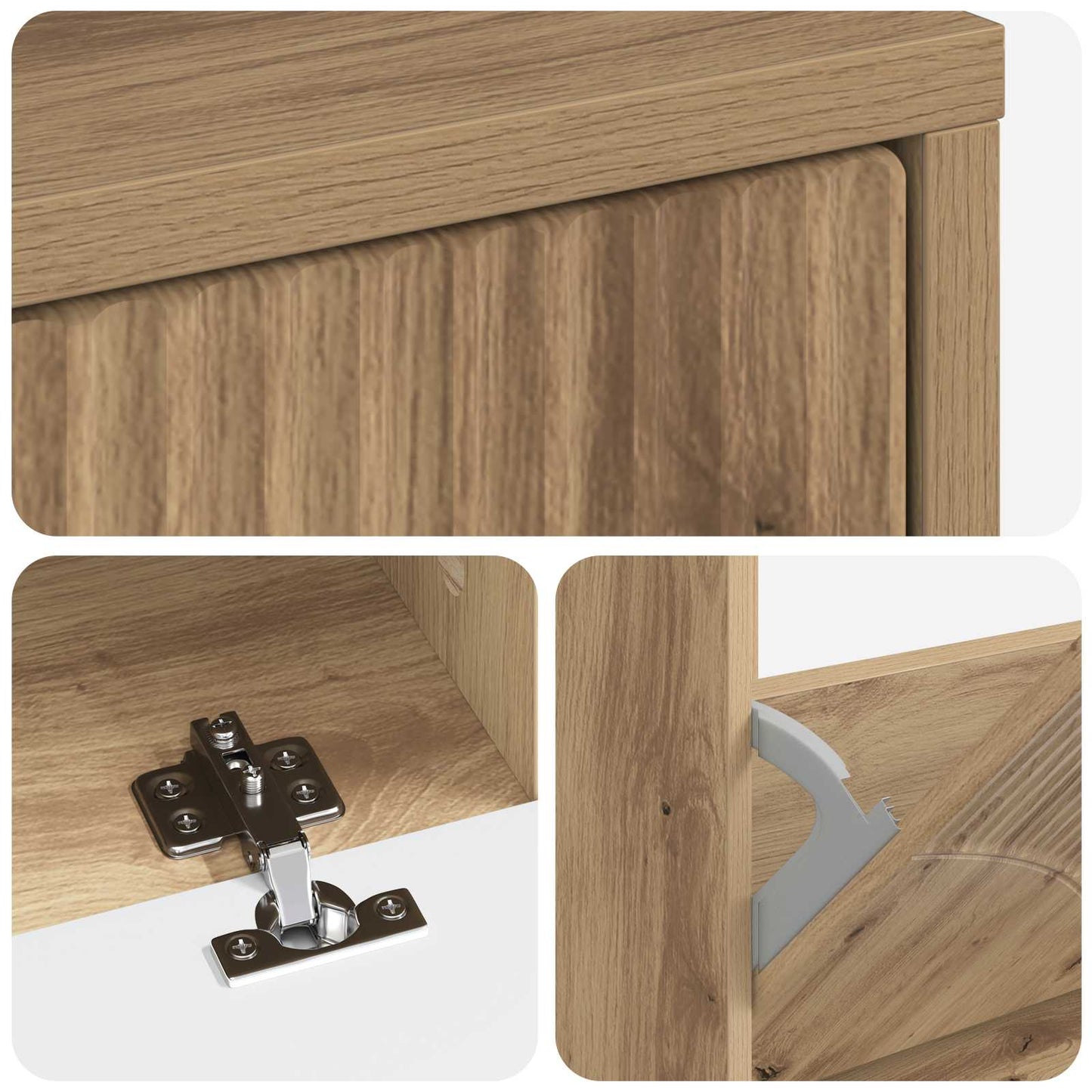 Cipőszekrény HOORN 78 x 24 x 100 cm Szerelt Fa Kézműves Tölgy