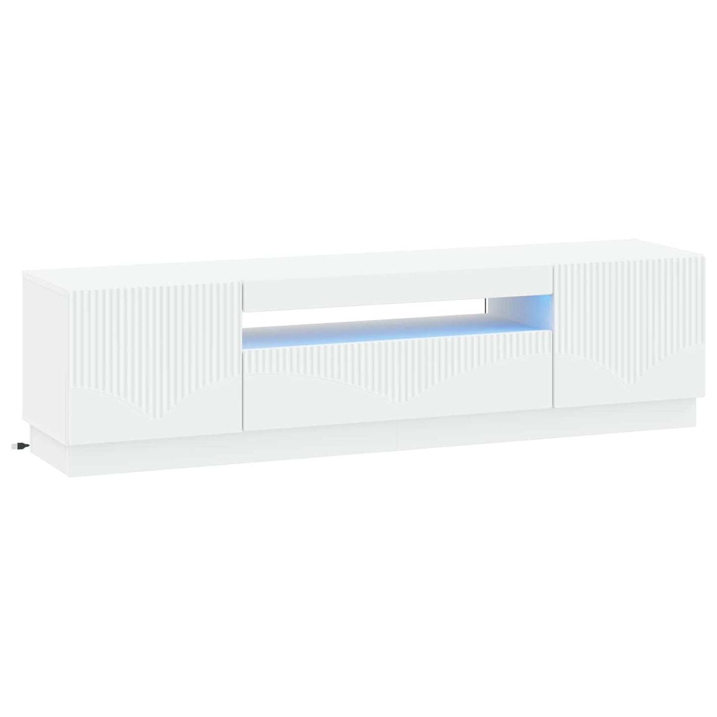 LED TV szekrény Fehér Szerelt Fa