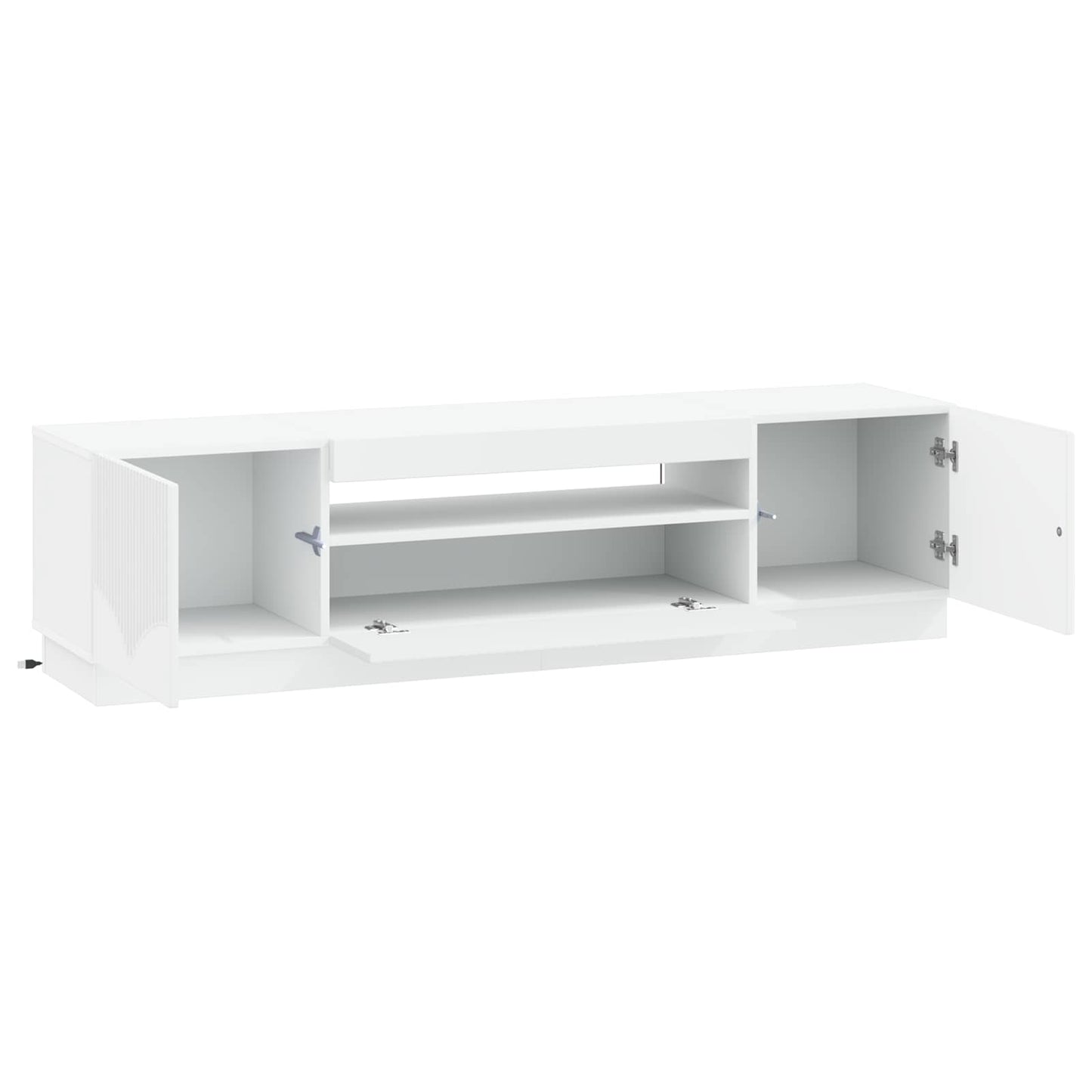 LED TV szekrény Fehér Szerelt Fa