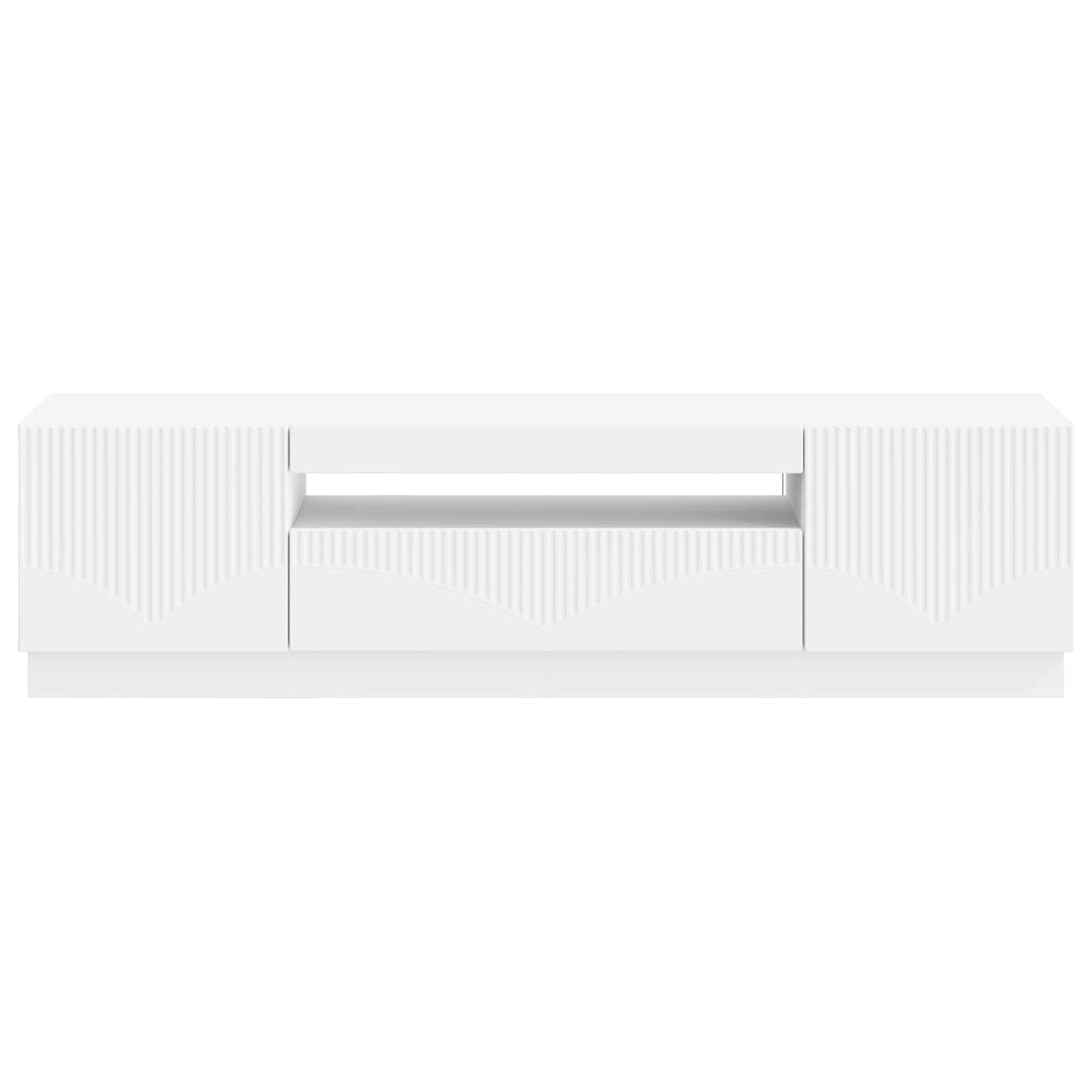 LED TV szekrény Fehér Szerelt Fa