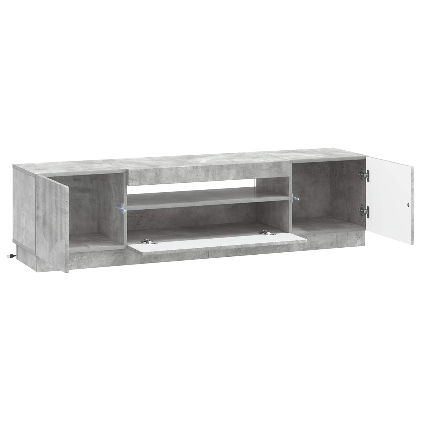 LED TV szekrény Betonszürke Szerelt Fa