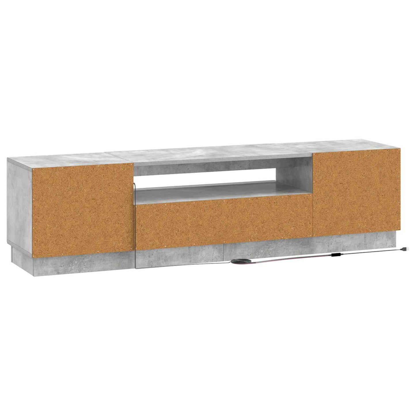 LED TV szekrény Betonszürke Szerelt Fa