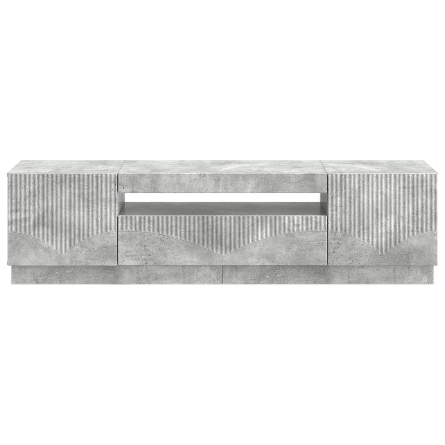 LED TV szekrény Betonszürke Szerelt Fa