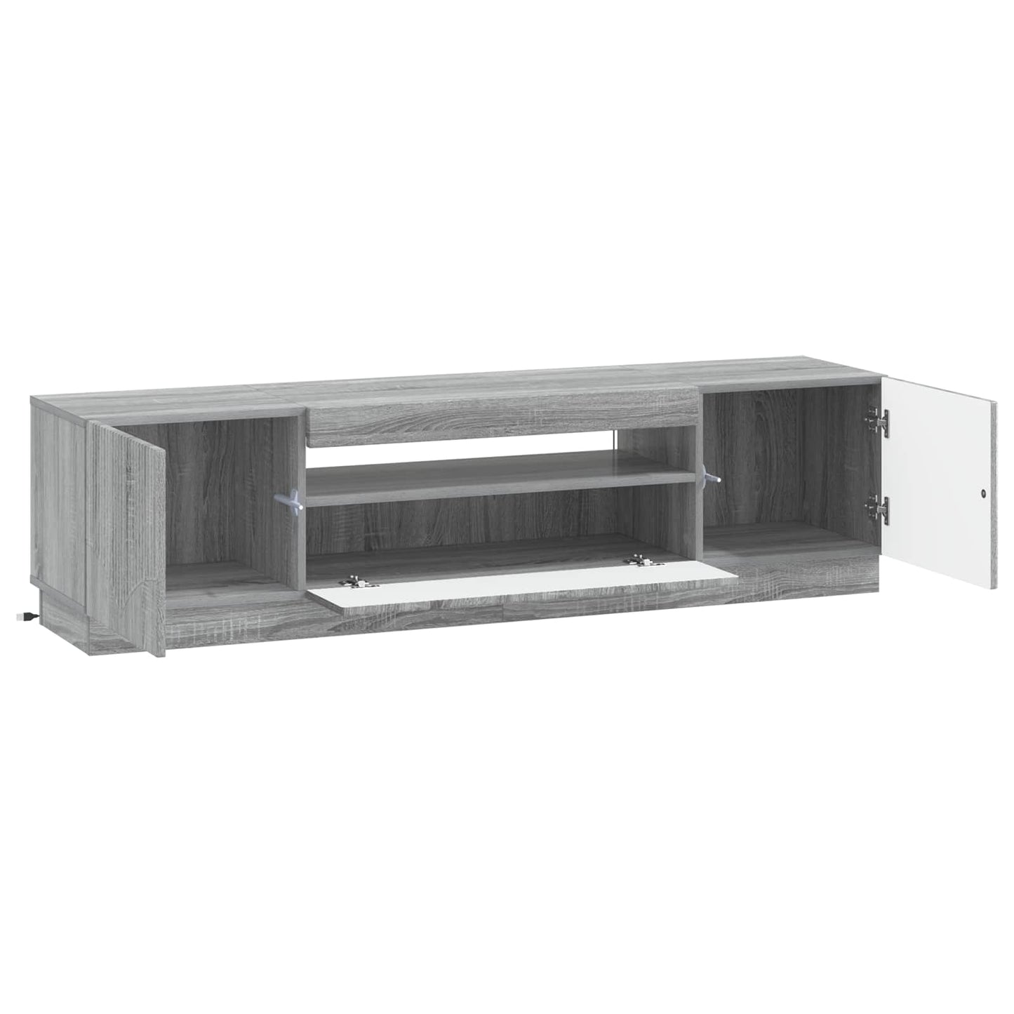 LED TV szekrény Szürke Sonoma Szerelt Fa