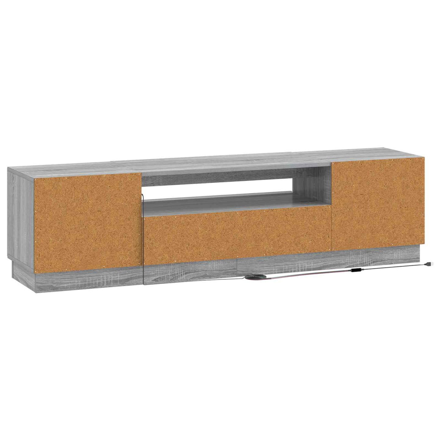 LED TV szekrény Szürke Sonoma Szerelt Fa