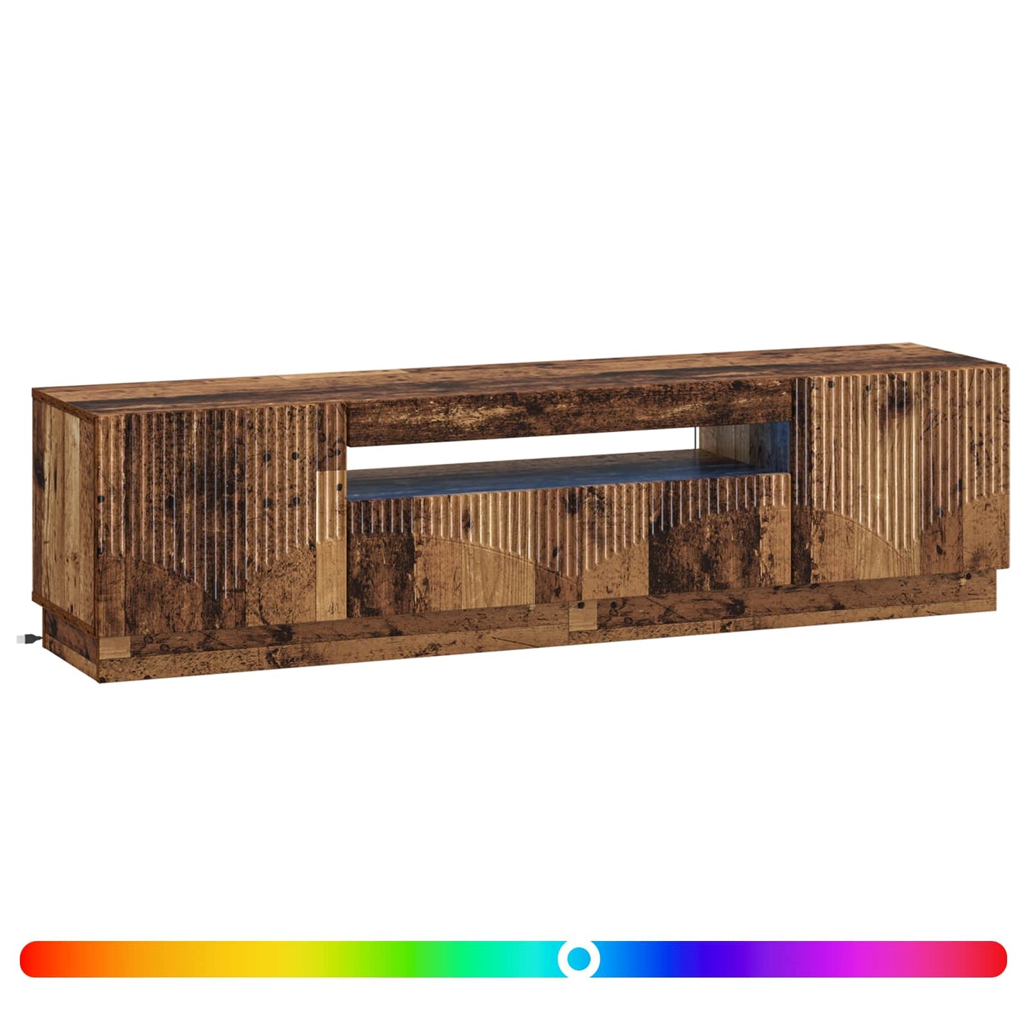 LED TV szekrény Antik Fa Szerelt Fa