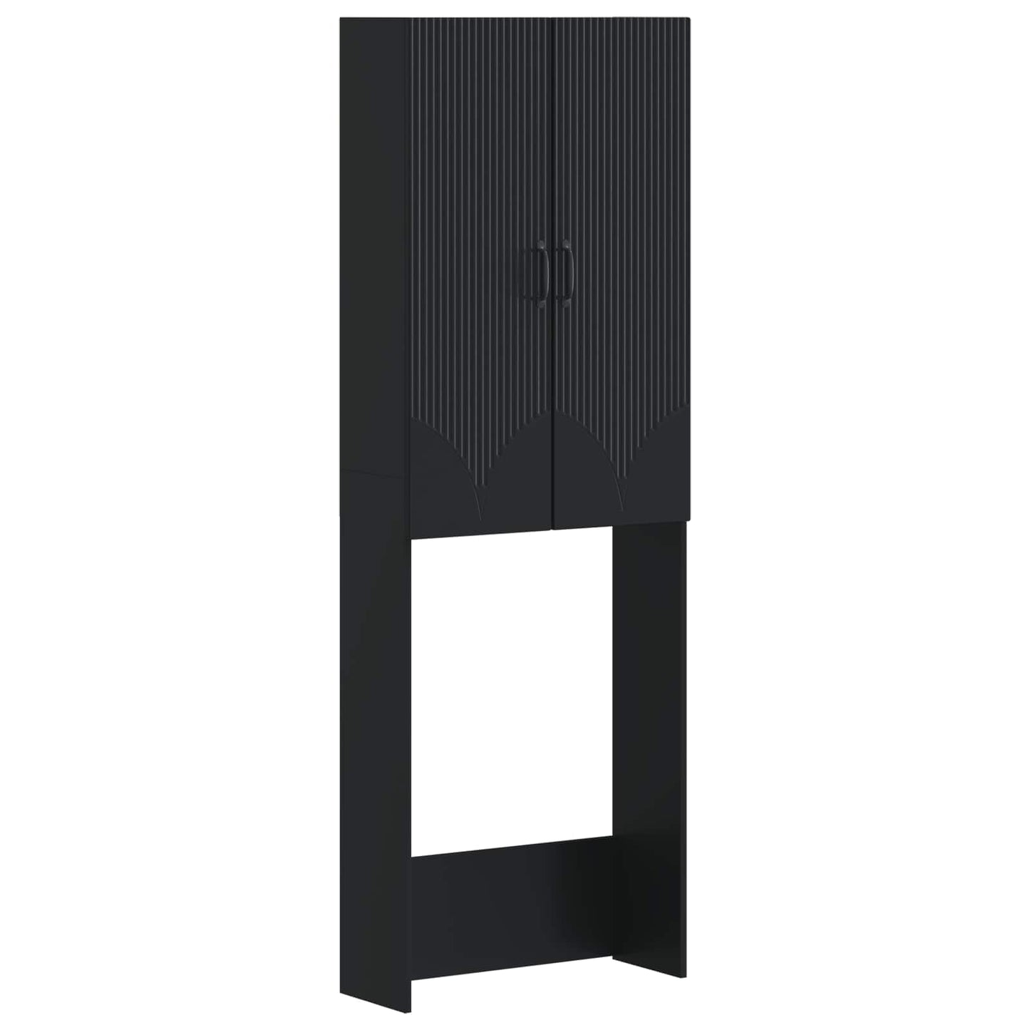 WC Szekrény HOORN Fekete 66 x 25,5 x 190 cm Szerelt Fa
