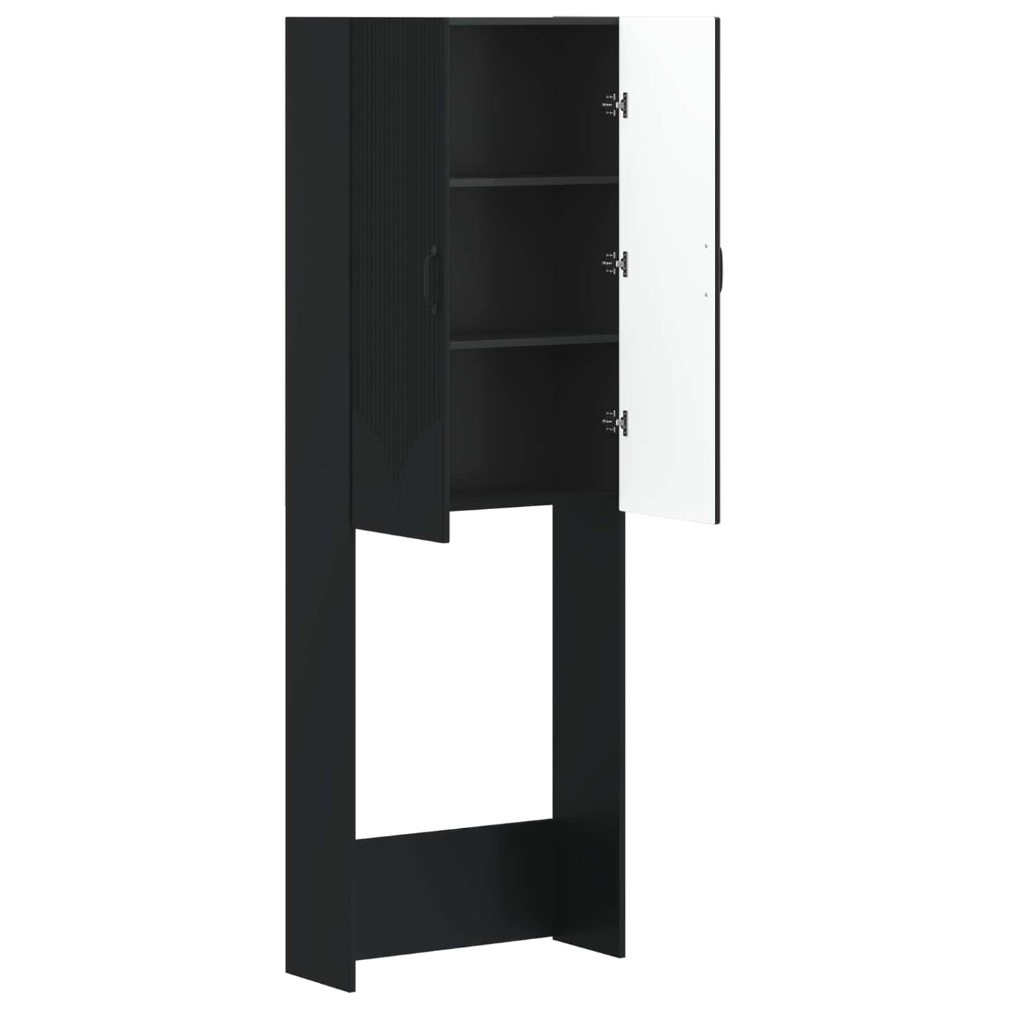WC Szekrény HOORN Fekete 66 x 25,5 x 190 cm Szerelt Fa