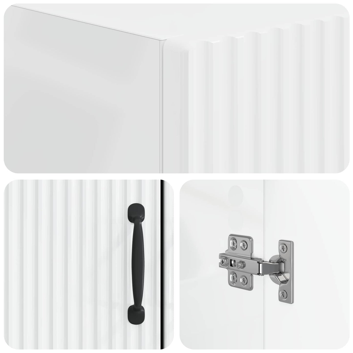 WC Szekrény HOORN Magasfényű Fehér 66 x 25,5 x 190 cm
