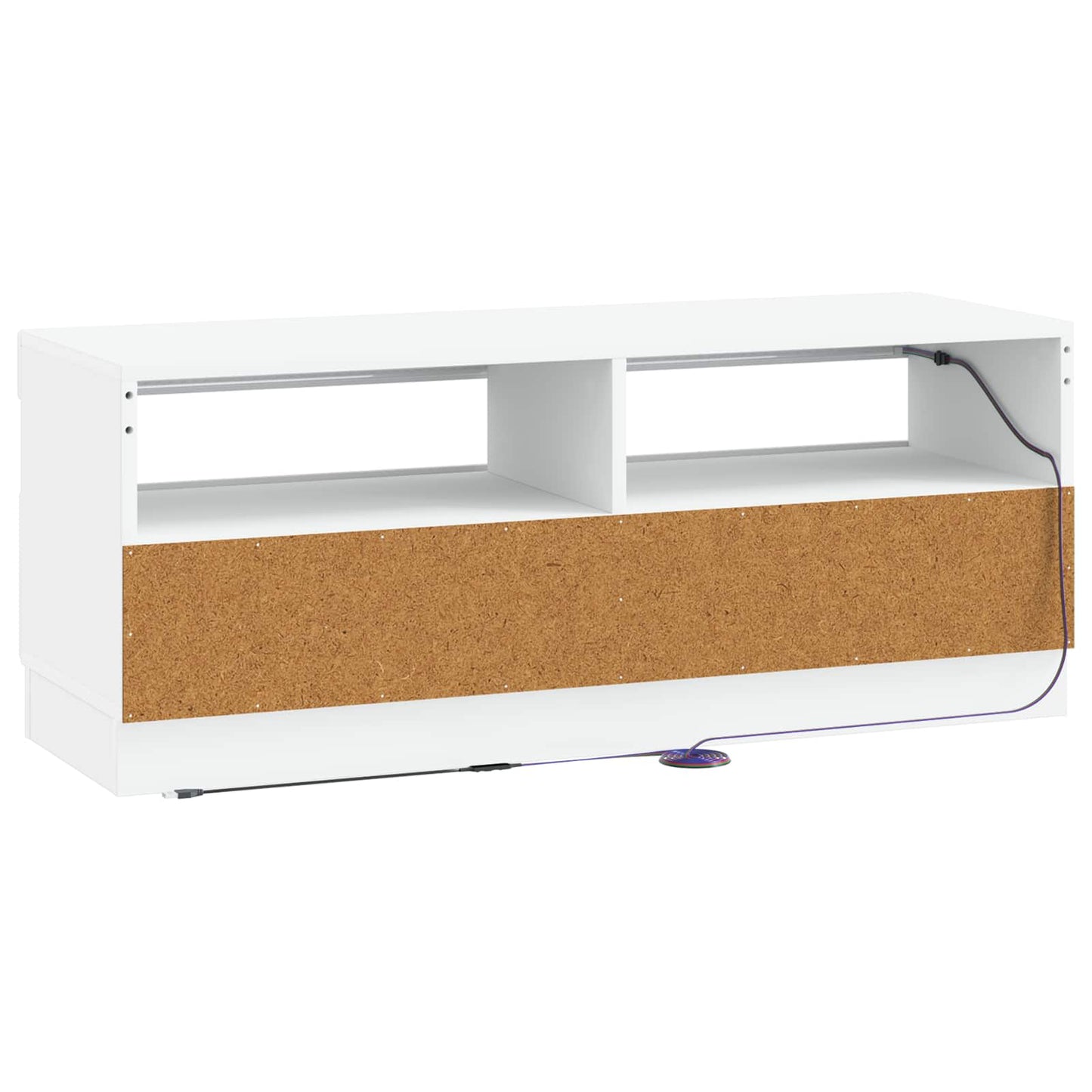LED TV szekrény Fehér Szerelt Fa