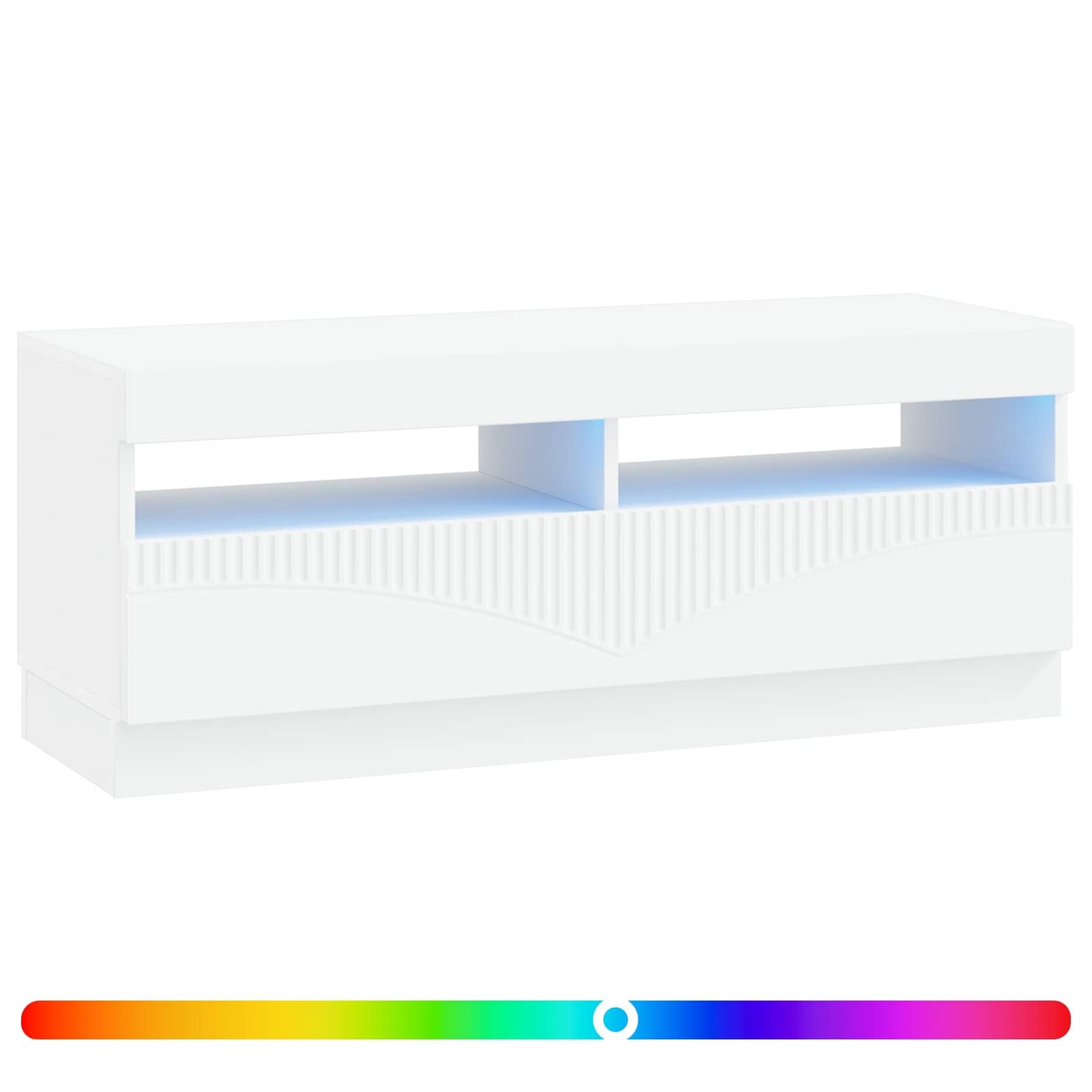 LED TV szekrény Fehér Szerelt Fa