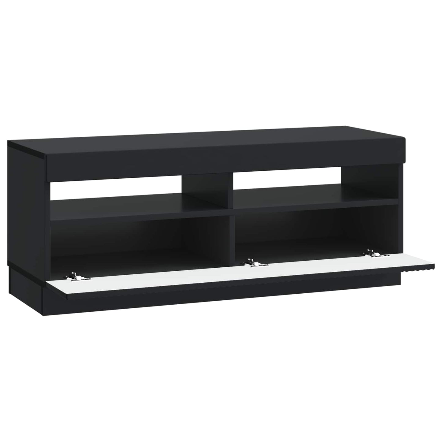 LED TV szekrény Fekete Szerelt Fa