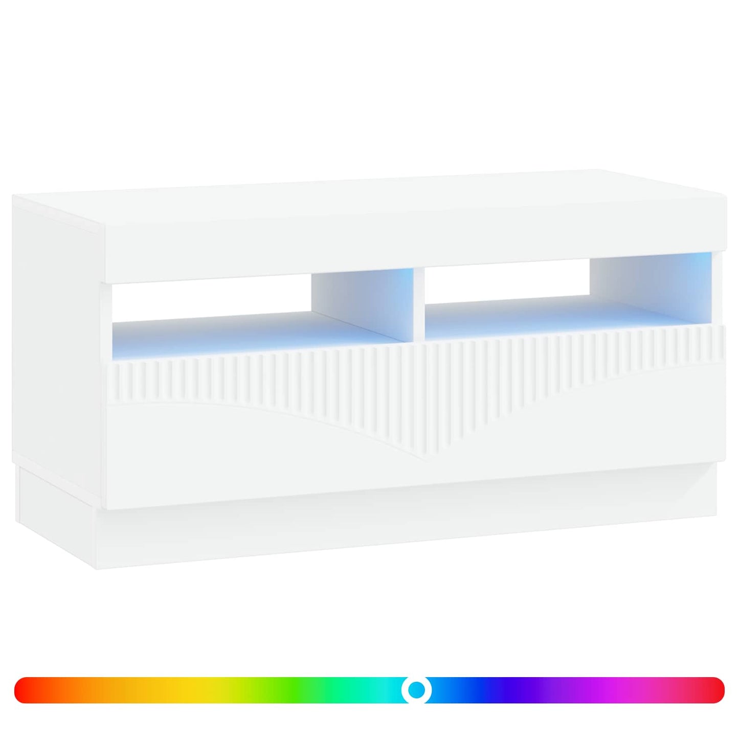 LED TV szekrény Fehér Szerelt Fa