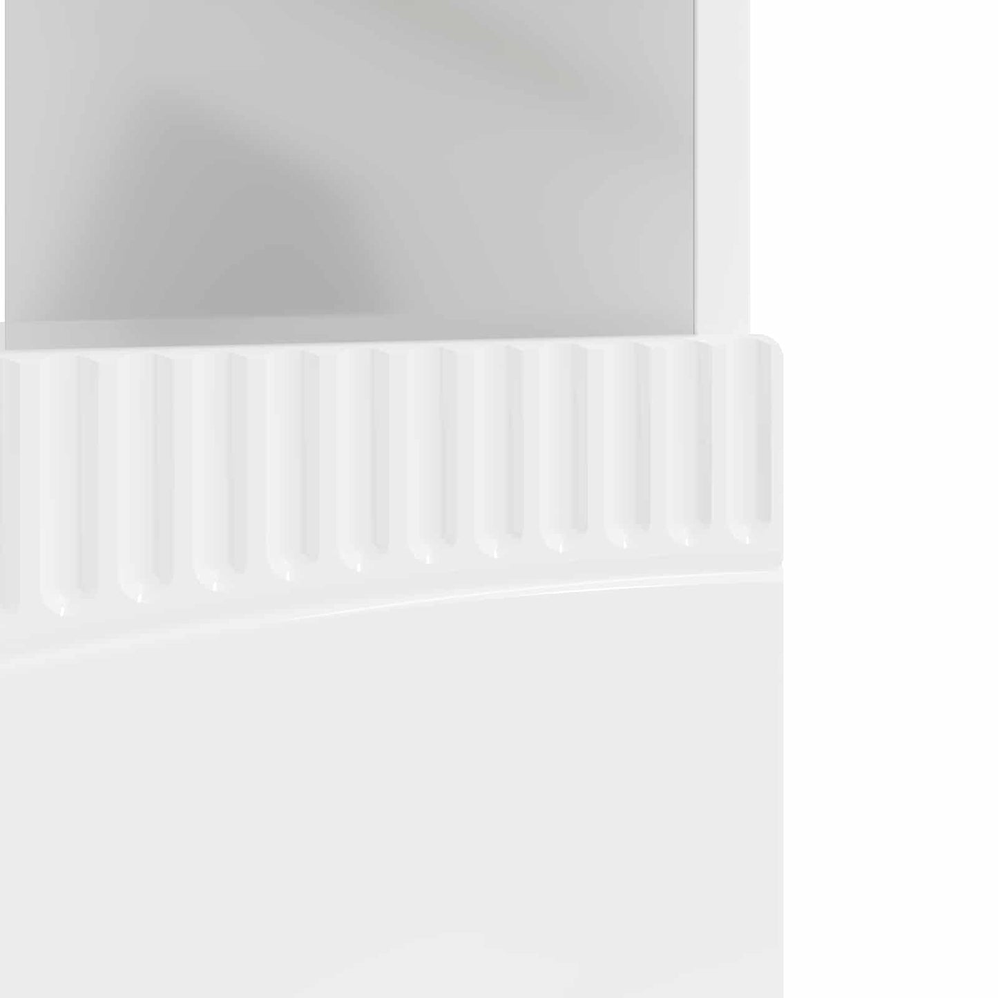 LED TV szekrény Magasfényű Fehér Szerelt Fa
