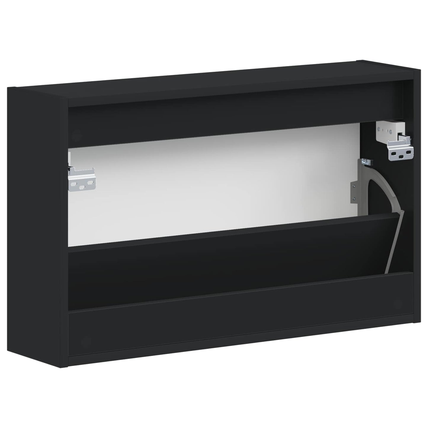 Fali Cipőtartó BREDA 71 x 17 x 43 cm Szerelt Fa Fekete