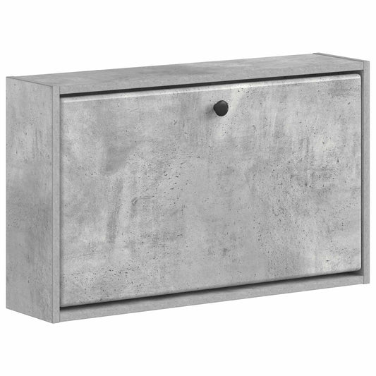 Fali Cipőtartó BREDA 71 x 17 x 43 cm Szerelt Fa Betonszürke