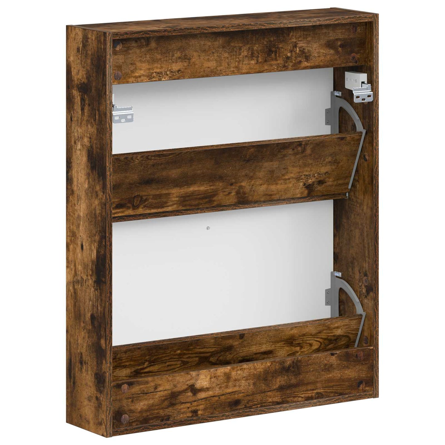 Fali Cipőtartó BREDA 71 x 17 x 86 cm Szerelt Fa Füstös Tölgy