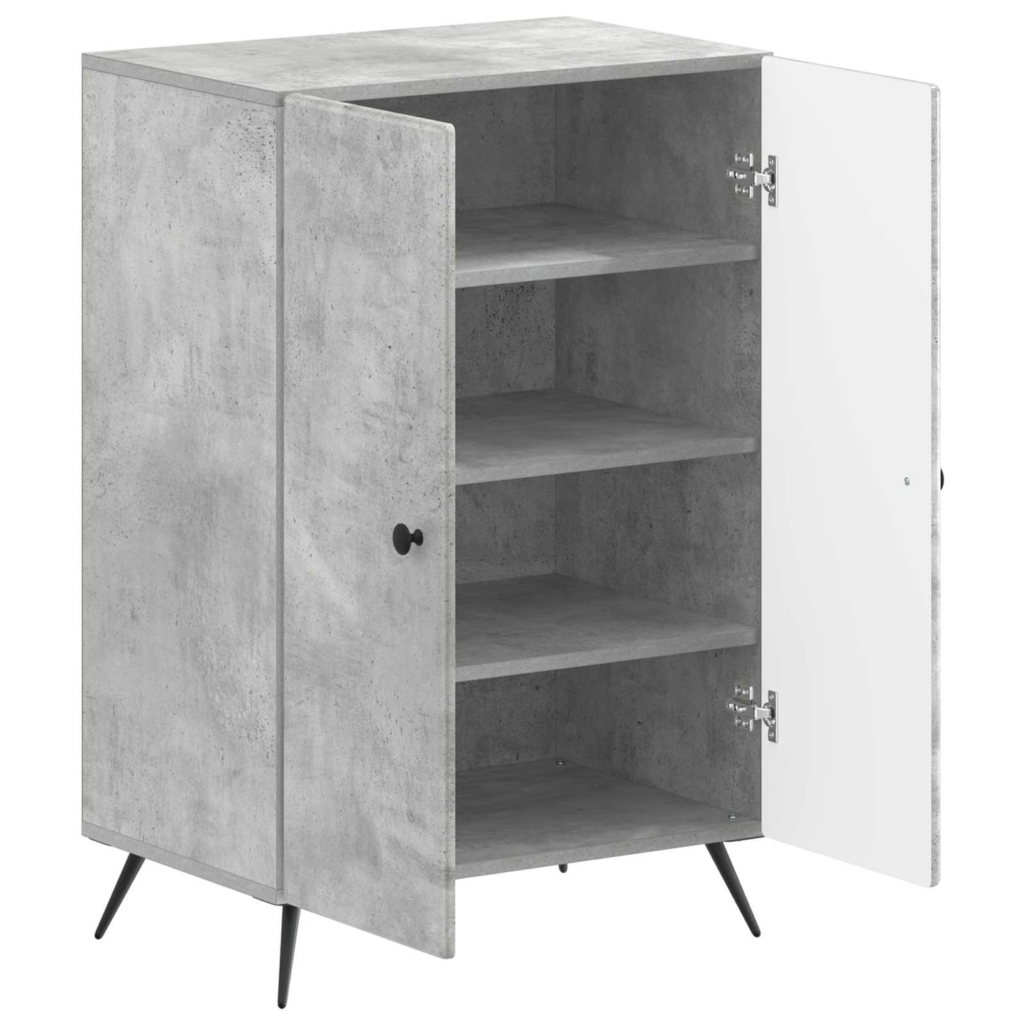 Cipőszekrény BREDA 59,5 x 39,5 x 90 cm Szerelt Fa Betonszürke