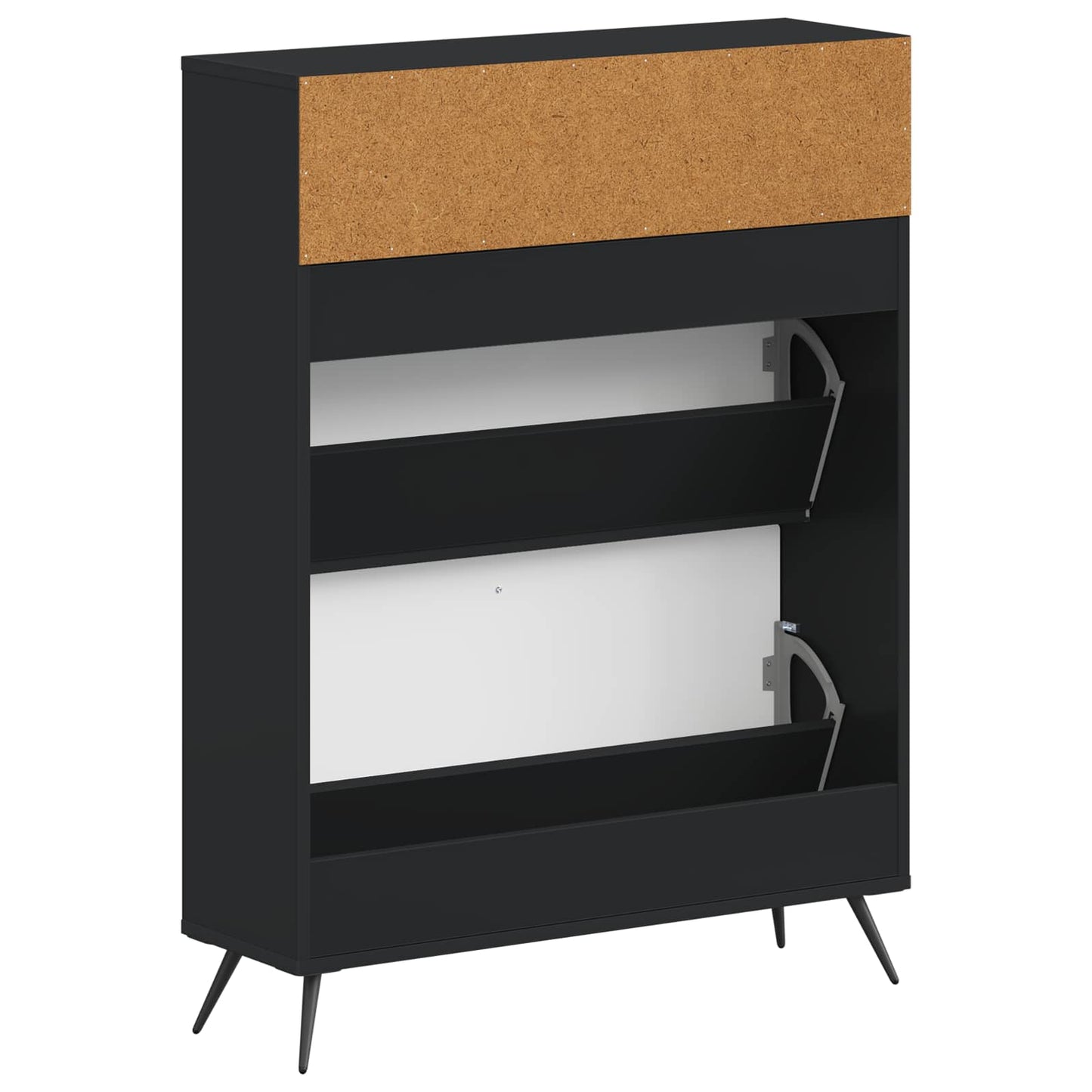 Cipőszekrény BREDA 78 x 24 x 103 cm Szerelt Fa Fekete