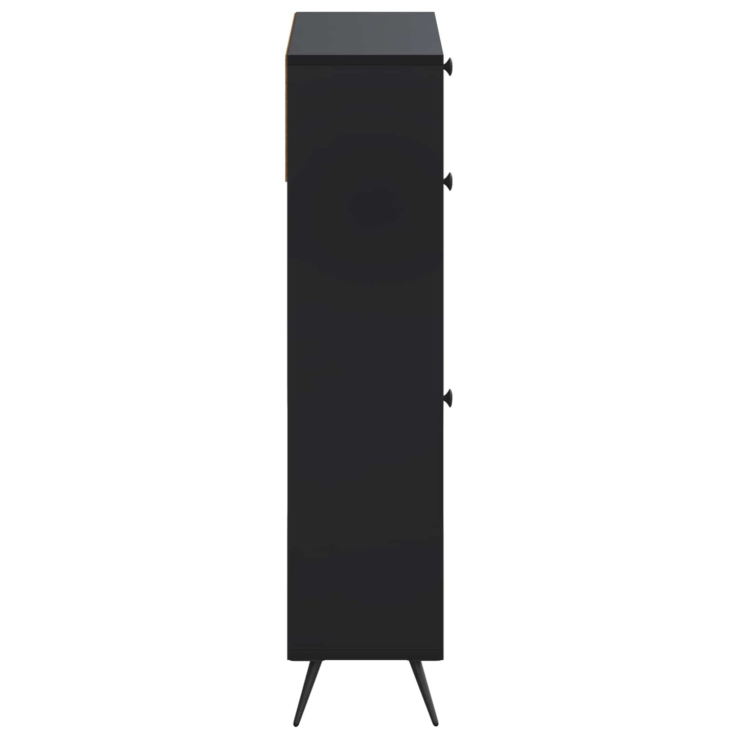 Cipőszekrény BREDA 78 x 24 x 103 cm Szerelt Fa Fekete