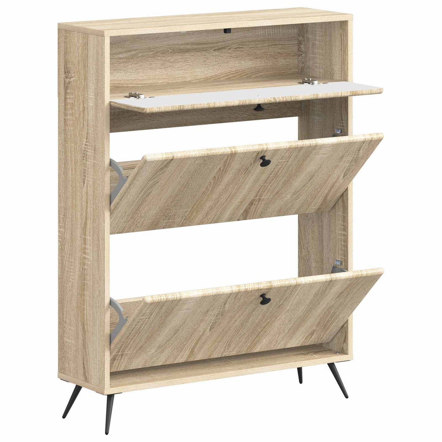 Cipőszekrény BREDA 78 x 24 x 103 cm Szerelt Fa Sonoma Tölgy