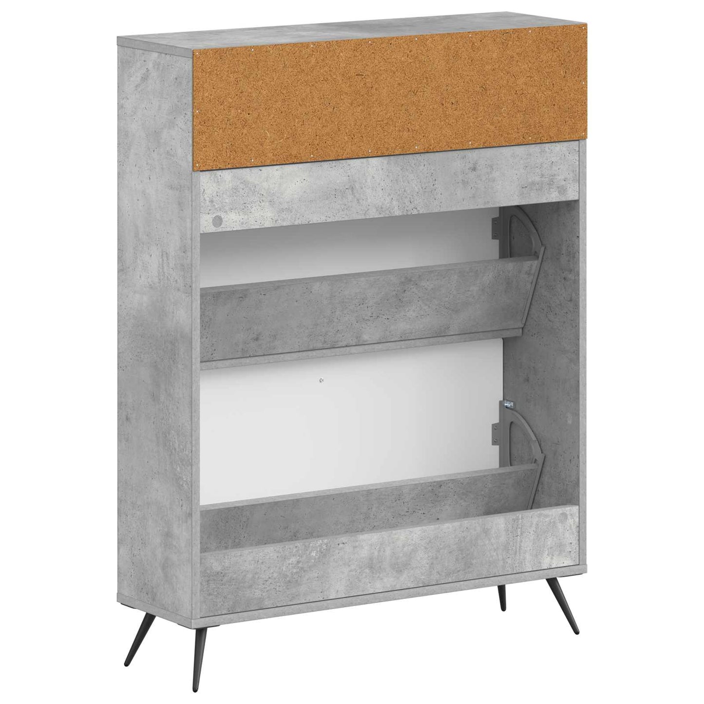 Cipőszekrény BREDA 78 x 24 x 103 cm Szerelt Fa Betonszürke