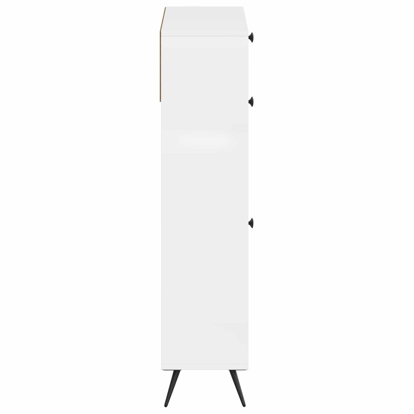 Cipőszekrény BREDA 78 x 24 x 103 cm Szerelt Fa Magasfényű Fehér