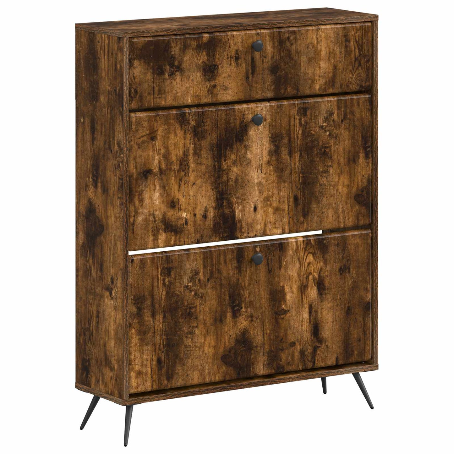 Cipőszekrény BREDA 78 x 24 x 103 cm Szerelt Fa Füstös Tölgy