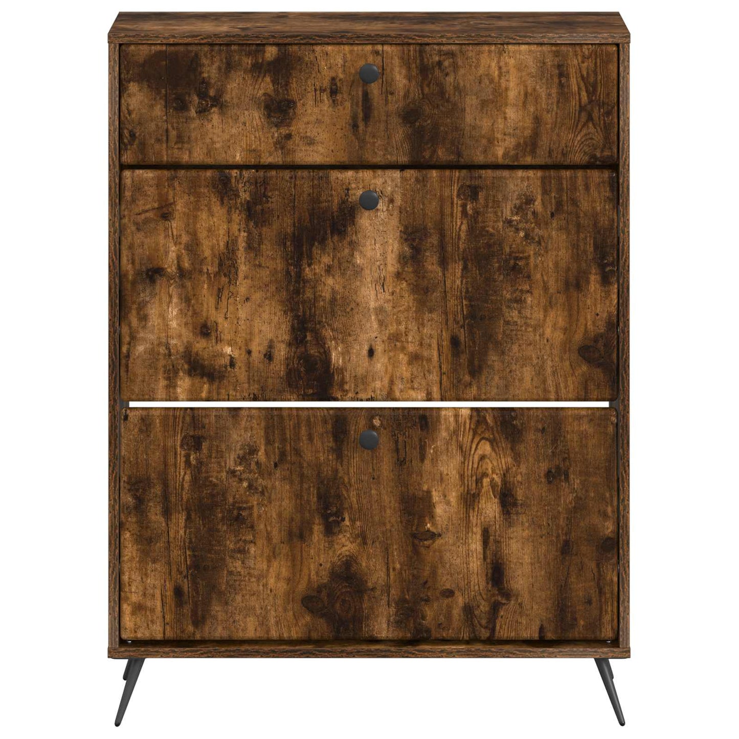 Cipőszekrény BREDA 78 x 24 x 103 cm Szerelt Fa Füstös Tölgy
