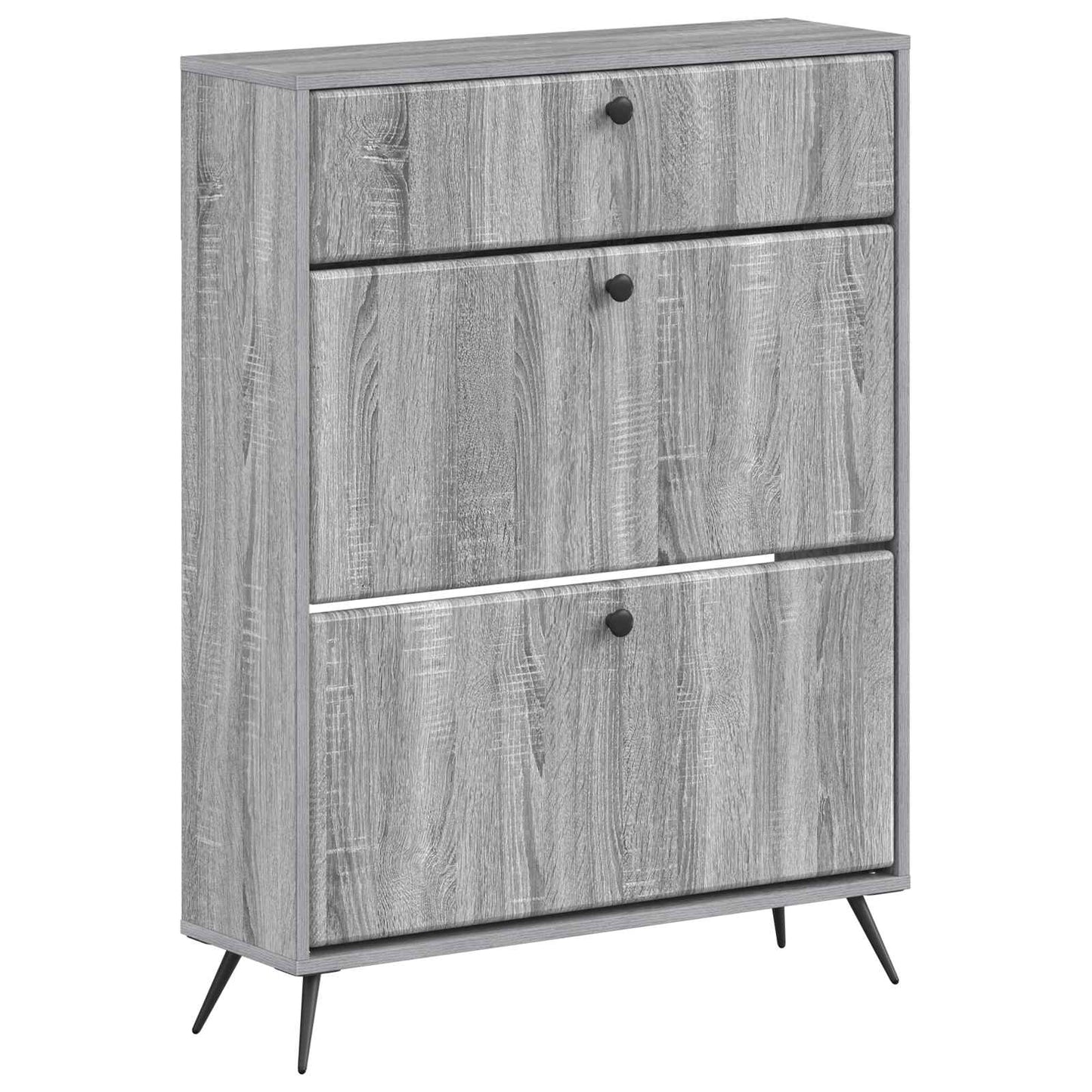 Cipőszekrény BREDA 78 x 24 x 103 cm Szerelt Fa Szürke Sonoma