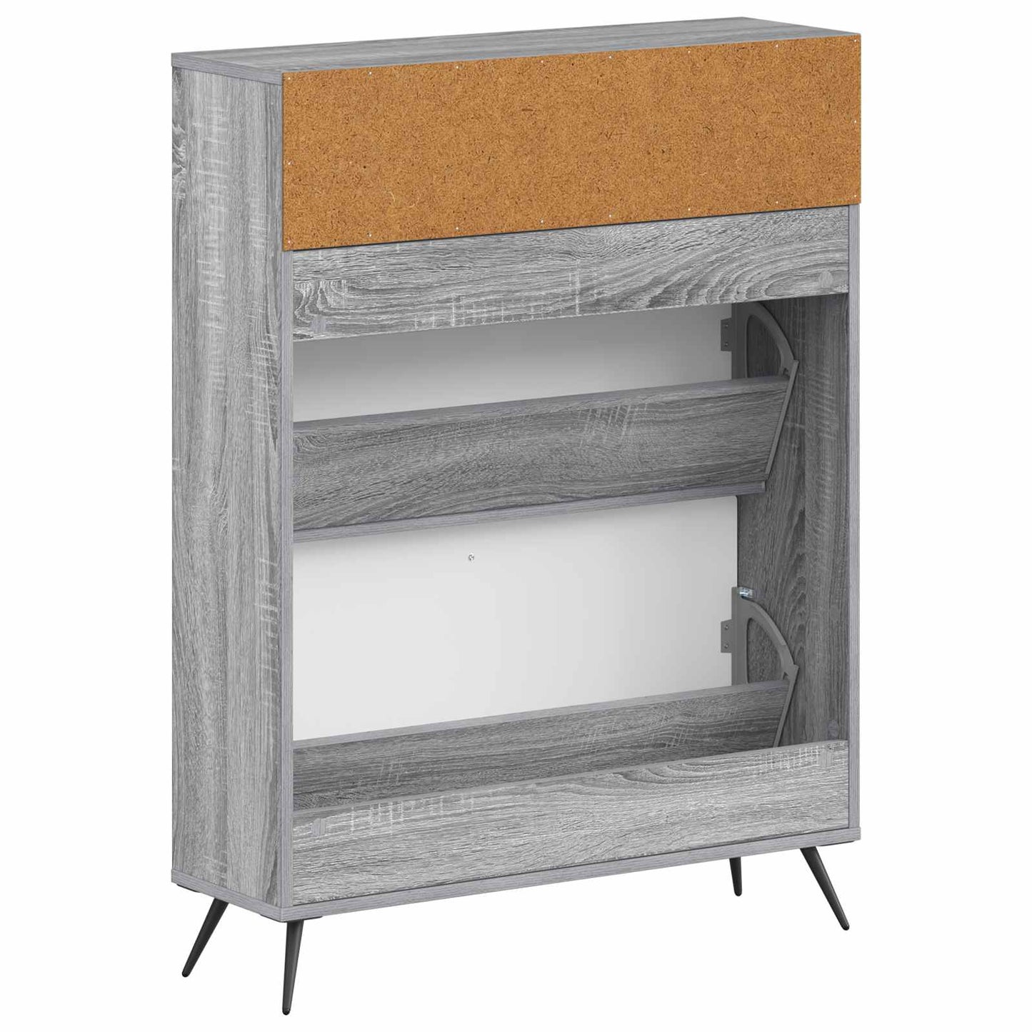 Cipőszekrény BREDA 78 x 24 x 103 cm Szerelt Fa Szürke Sonoma