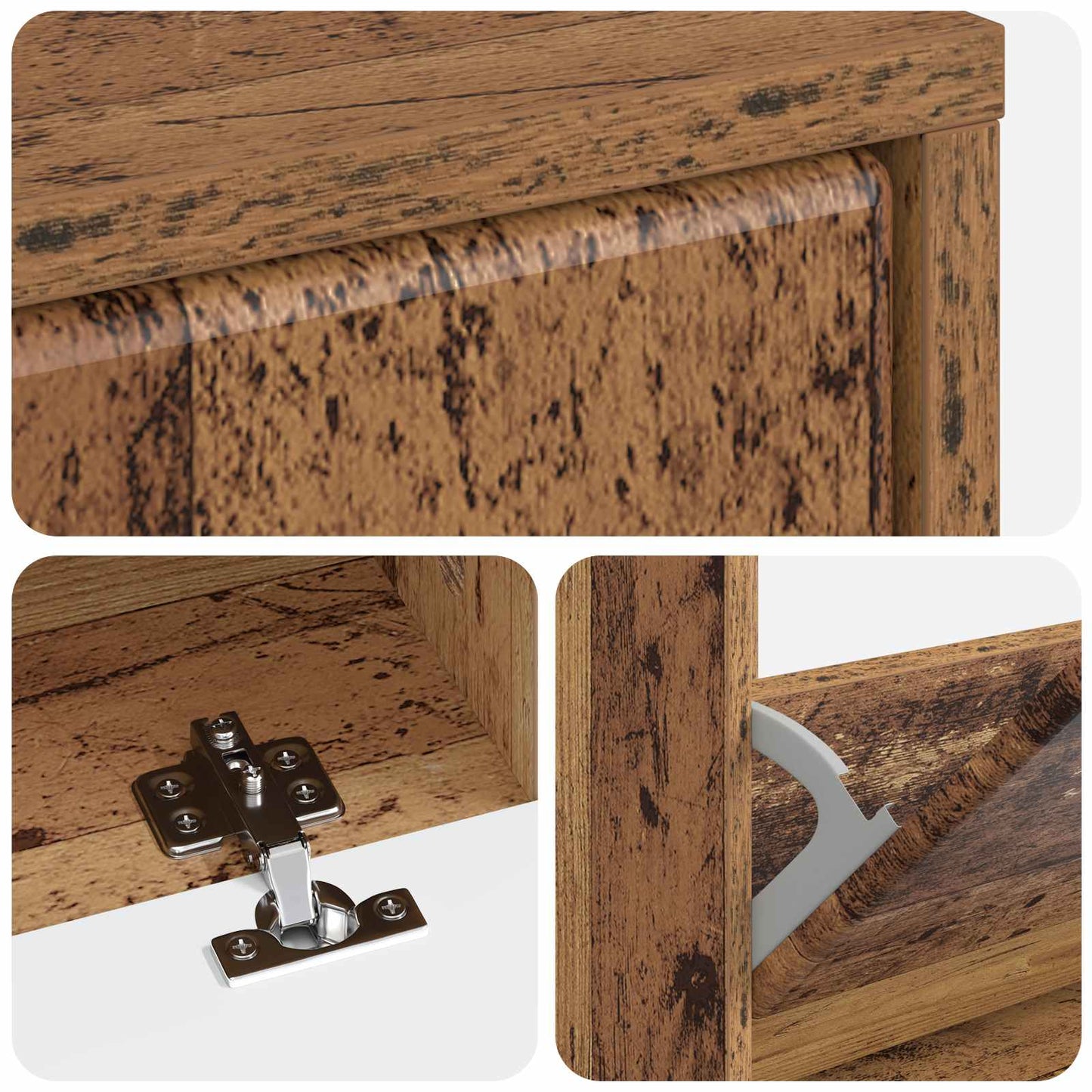 Cipőszekrény BREDA 78 x 24 x 103 cm Szerelt Fa Antik Fa