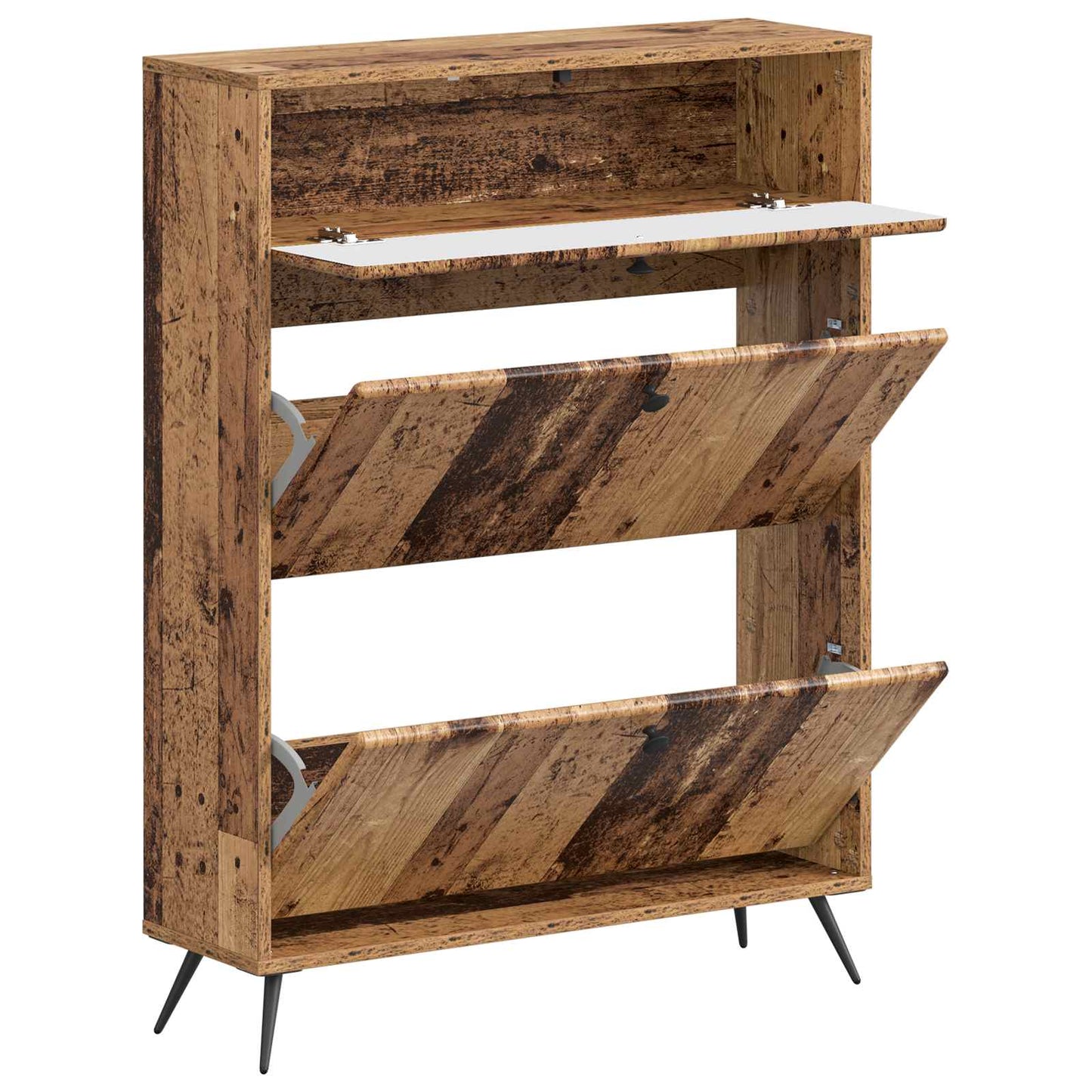 Cipőszekrény BREDA 78 x 24 x 103 cm Szerelt Fa Antik Fa