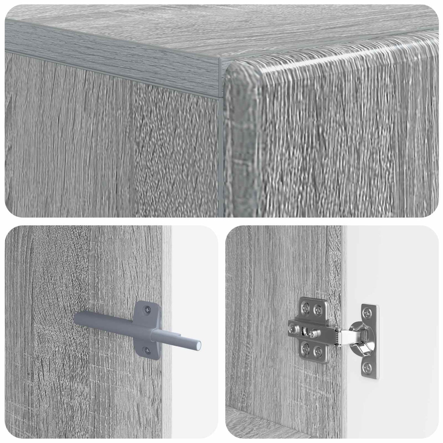 TV szekrény Szürke Sonoma Szerelt Fa