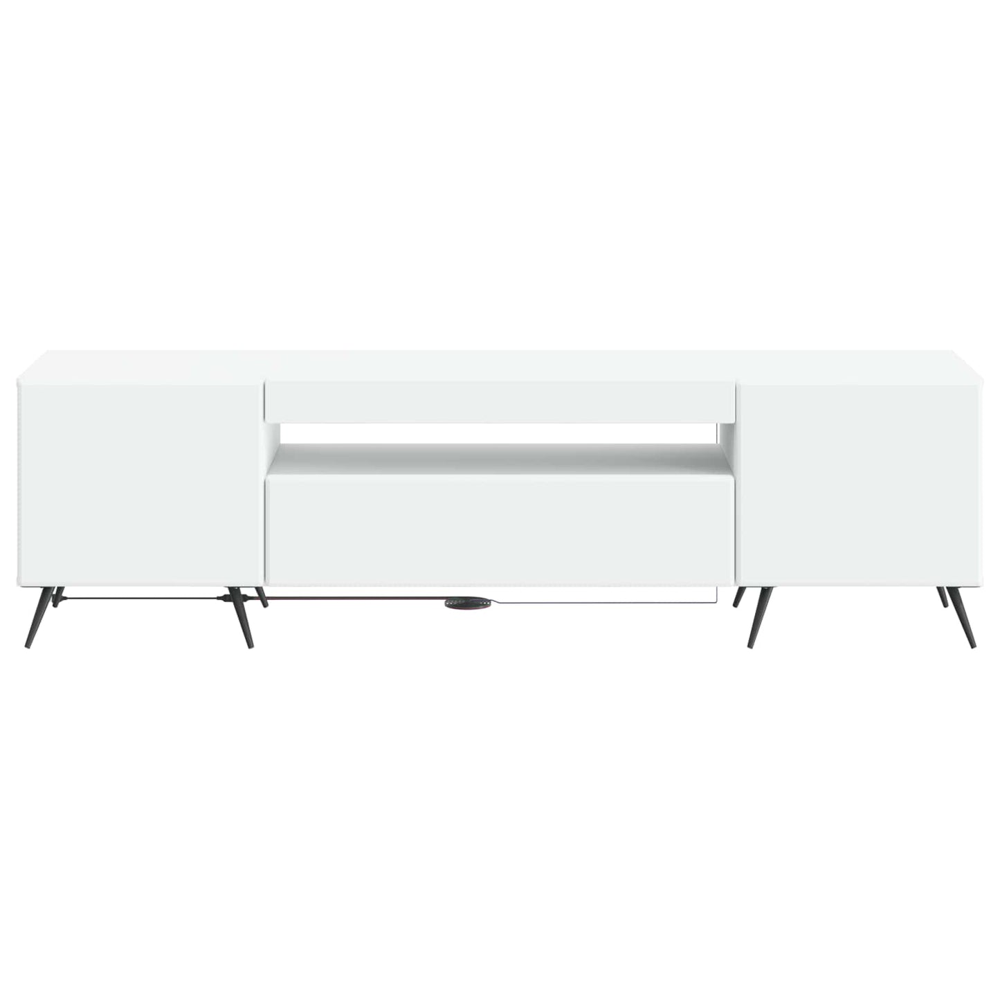 LED TV szekrény Fehér Szerelt Fa