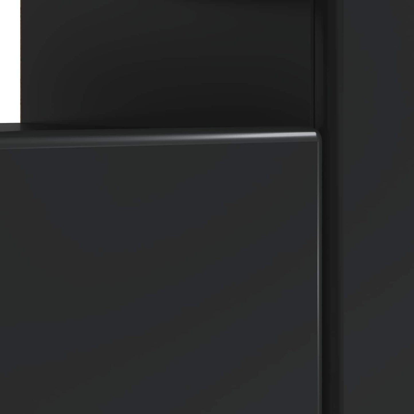LED TV szekrény Fekete Szerelt Fa