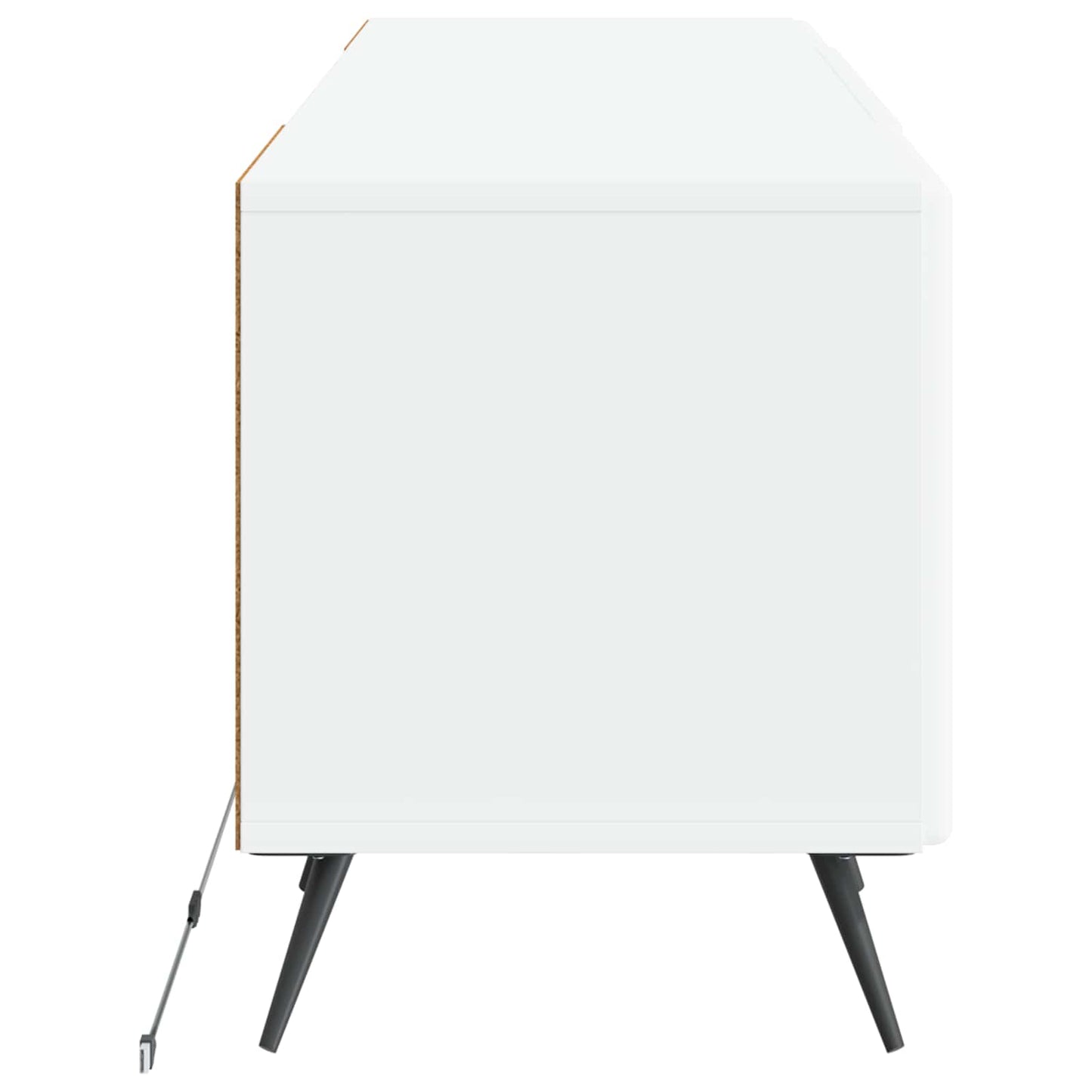 LED TV szekrény Magasfényű Fehér Szerelt Fa