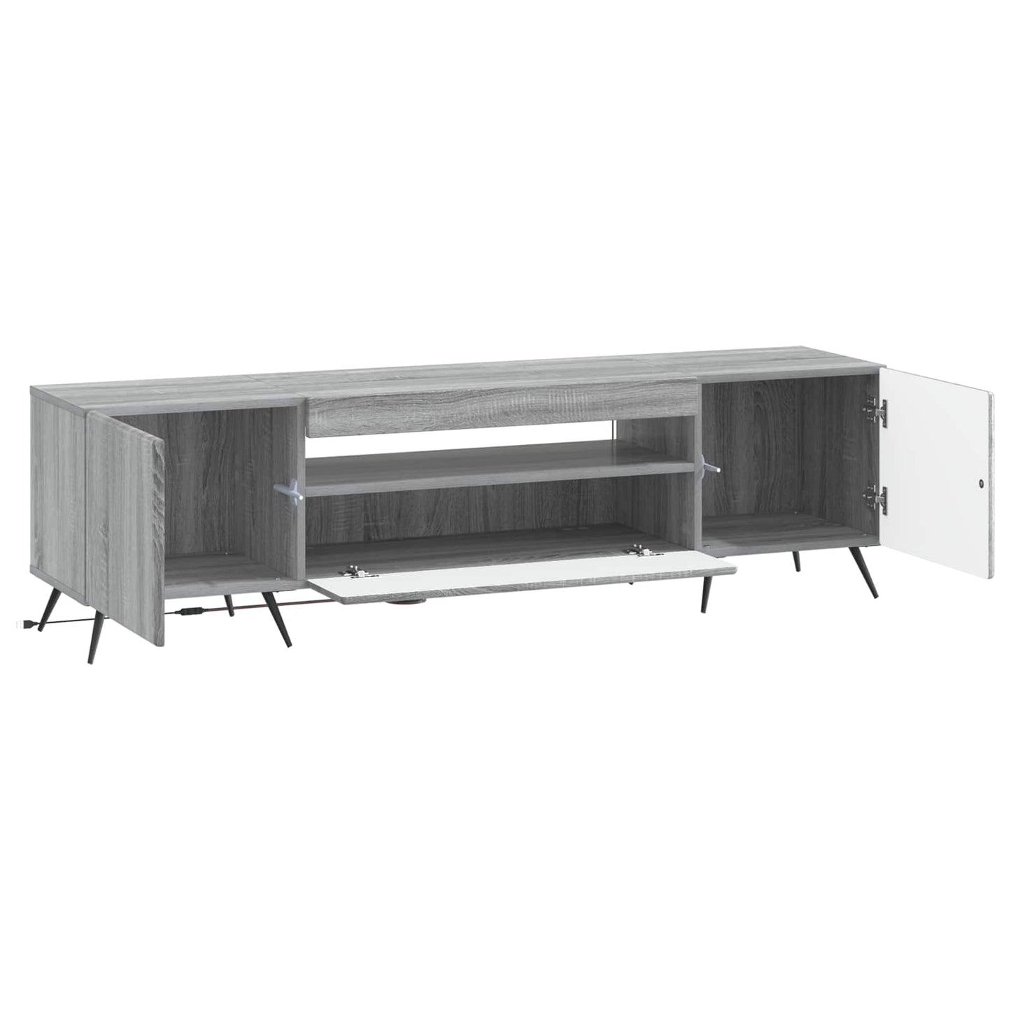 LED TV szekrény Szürke Sonoma Szerelt Fa