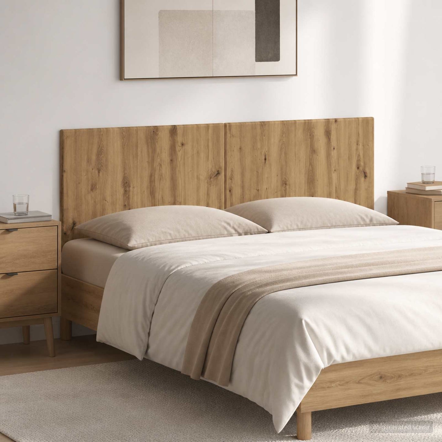 Falra szerelhető fejtámla BREDA Kézműves Tölgy Szerelt Fa
