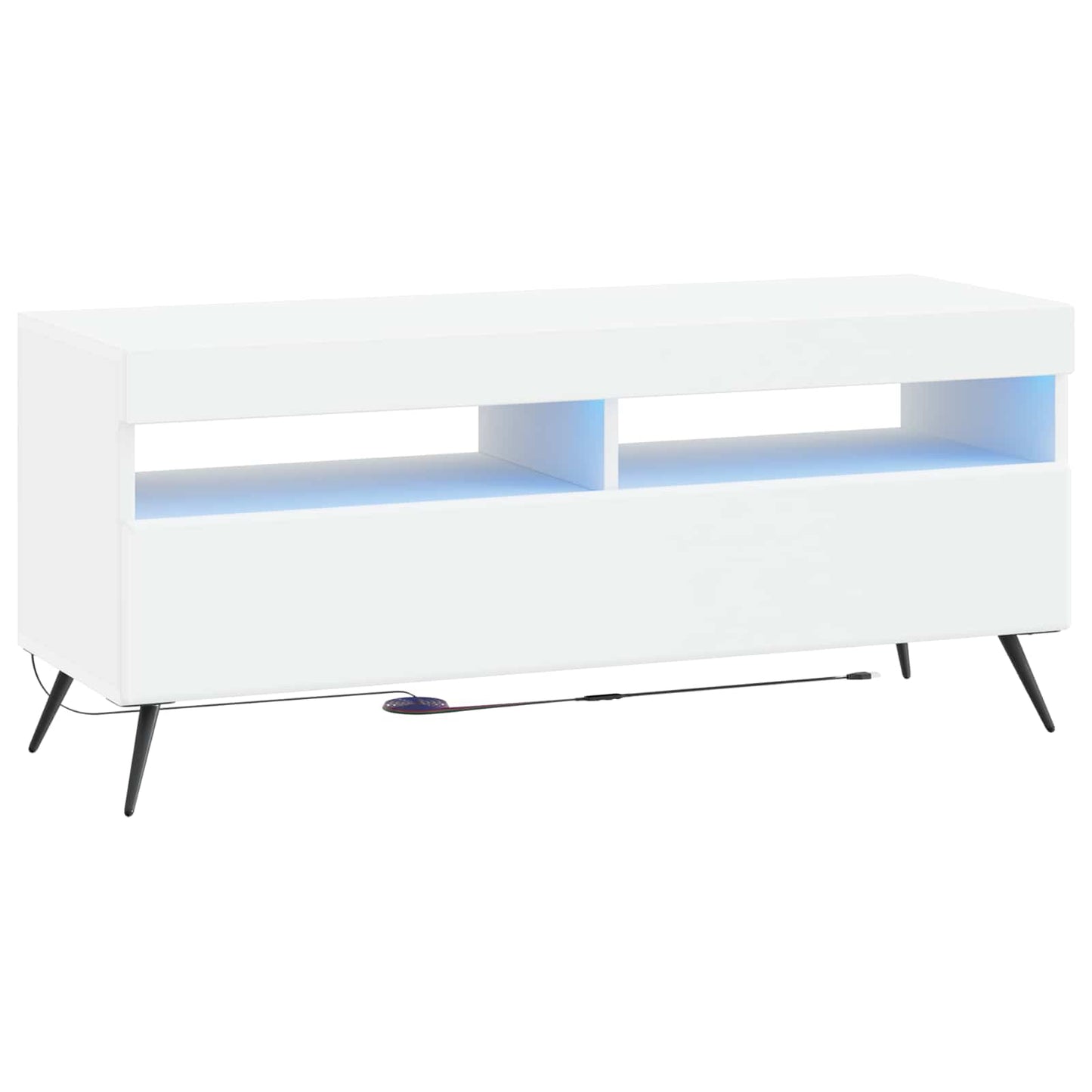 LED TV szekrény Fehér Szerelt Fa