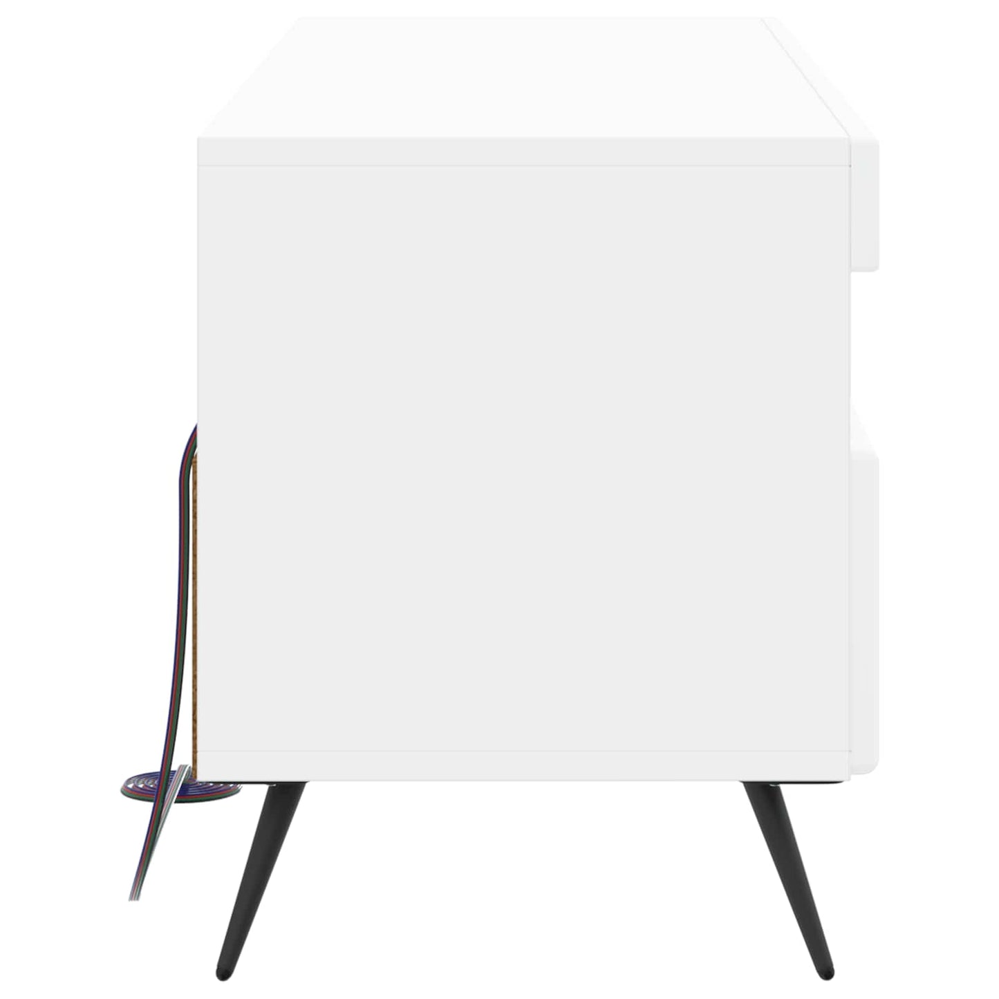 LED TV szekrény Fehér Szerelt Fa