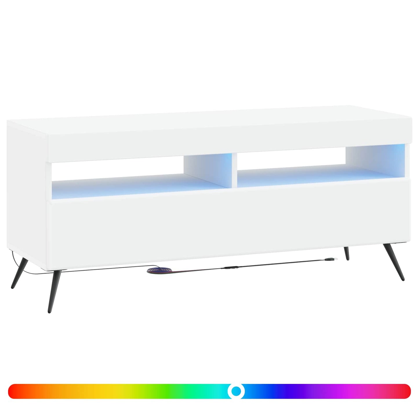 LED TV szekrény Fehér Szerelt Fa