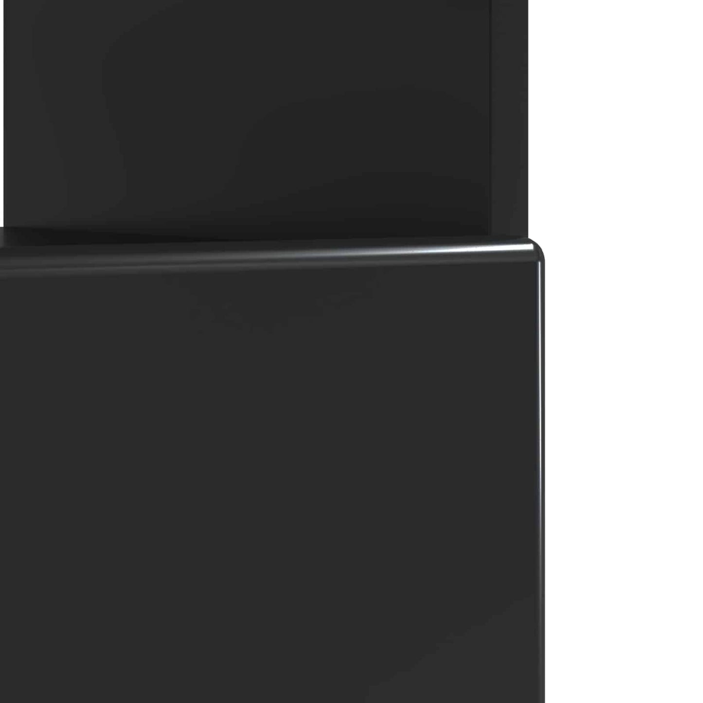 LED TV szekrény Fekete Szerelt Fa