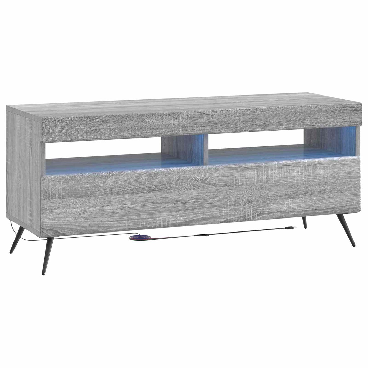 LED TV szekrény Szürke Sonoma Szerelt Fa
